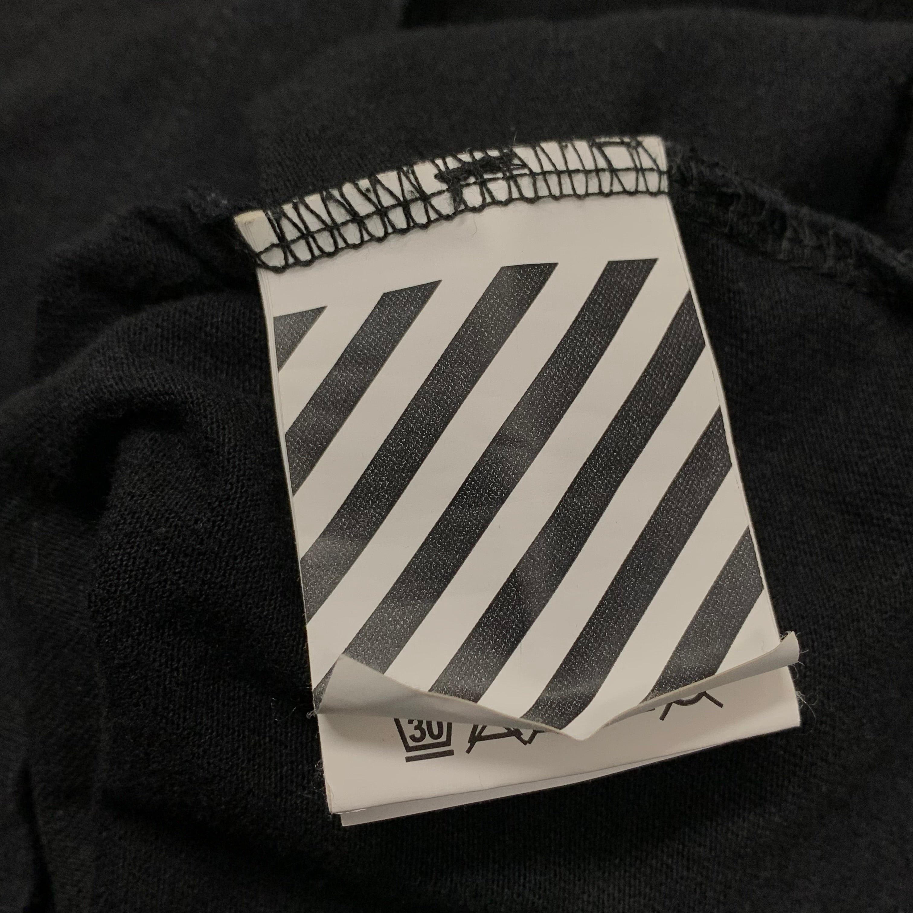 Off White XS Tee Dripping Arrows Black T-Shirt Virgil Abloh