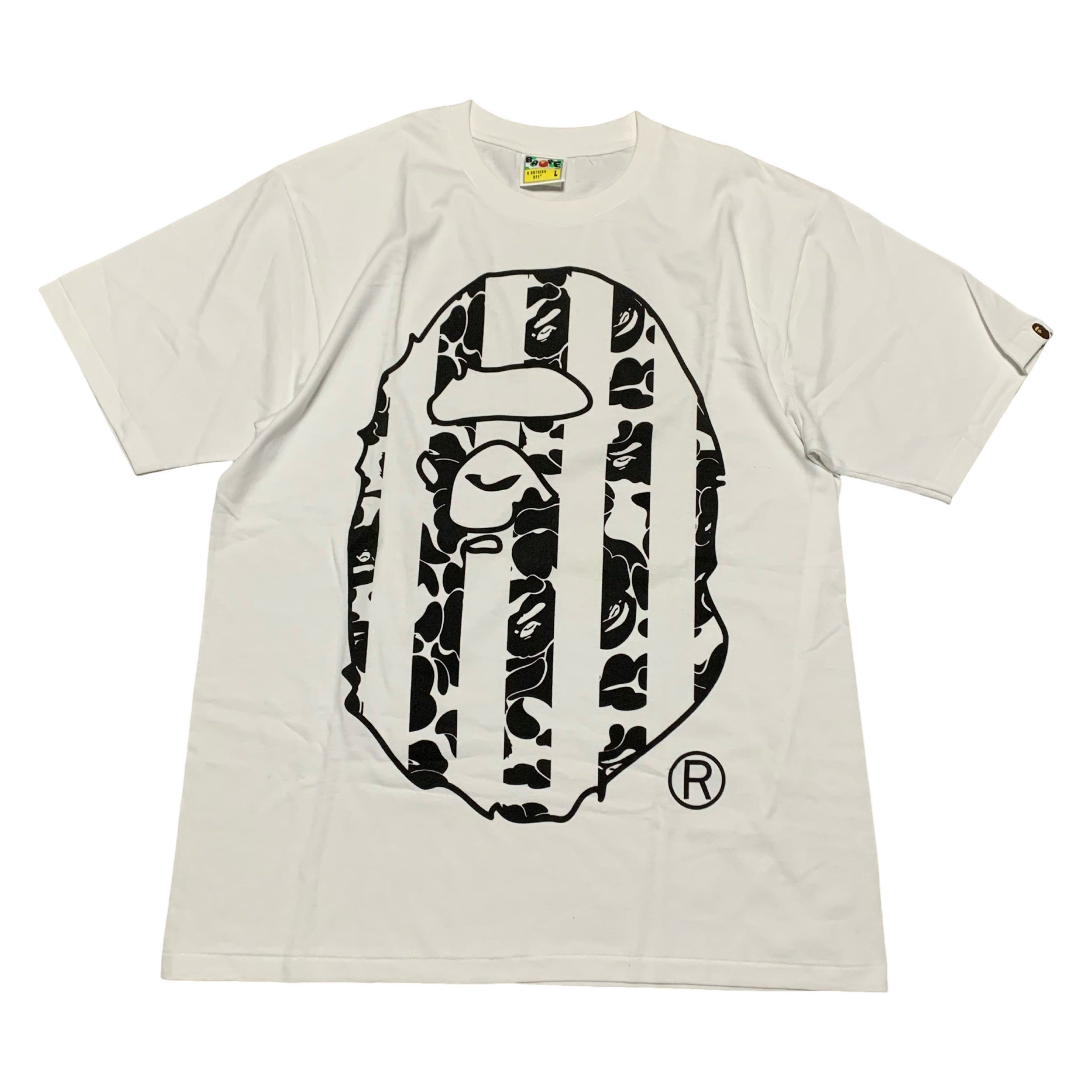 Bape Large Big Ape Head Camo White Tee A Bathing Ape