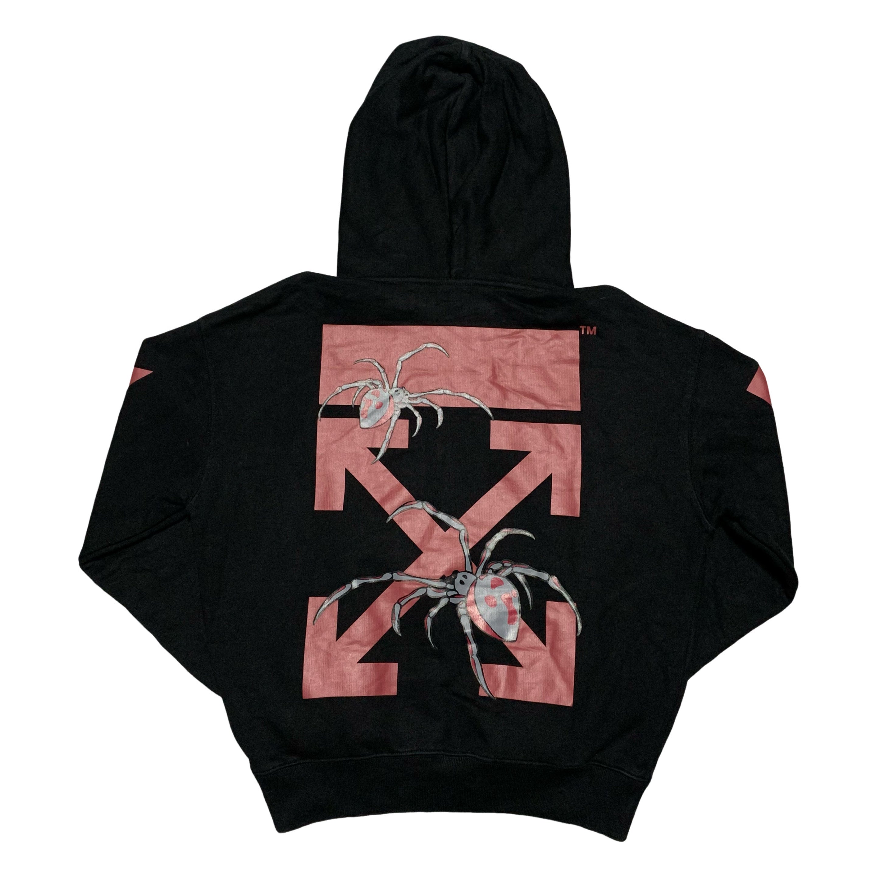 Off White Small Arachno Spider Arrows Hoodie Black Virgil Abloh