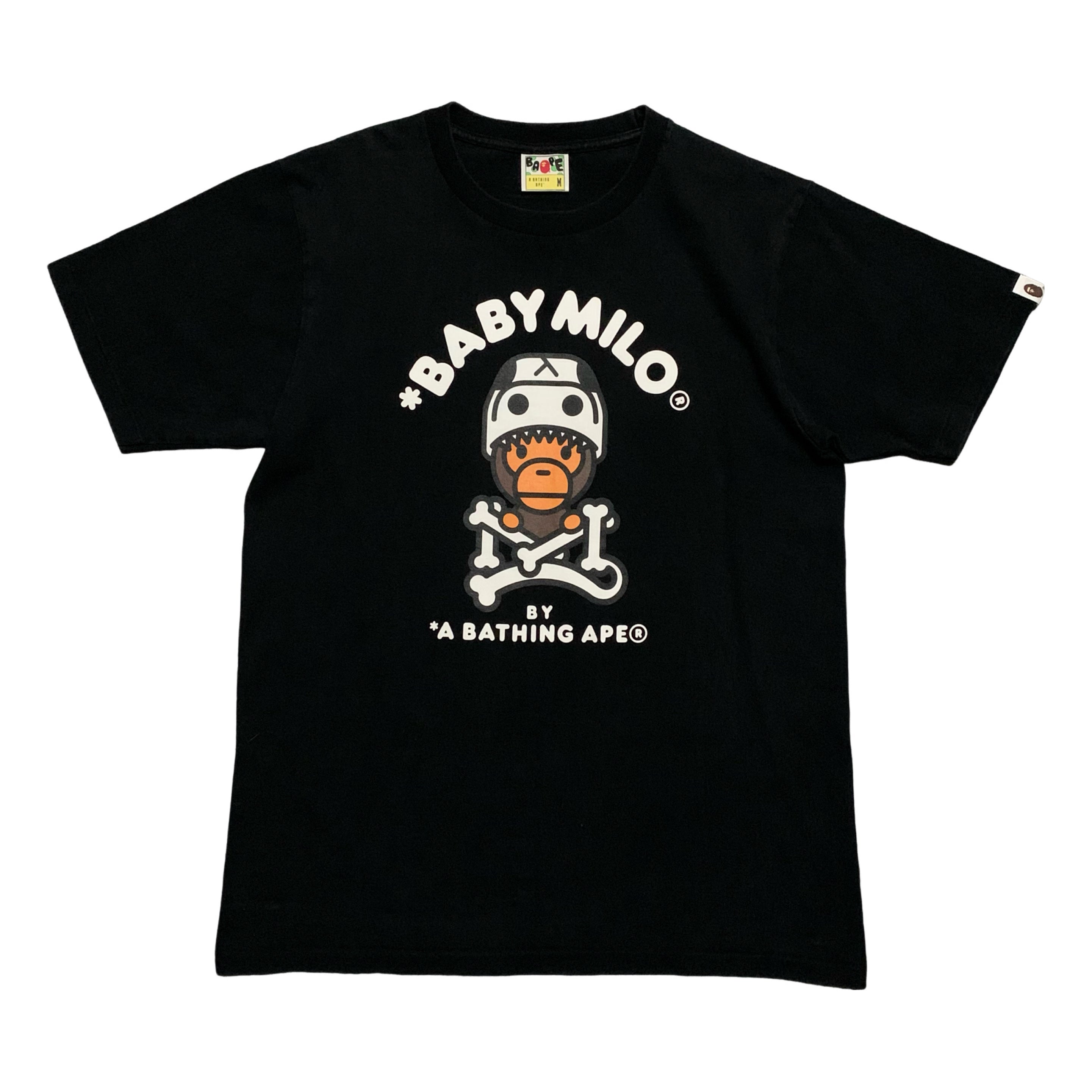 Bape Medium Baby Milo Black Tee A Bathing Ape Dinosaur Halloween