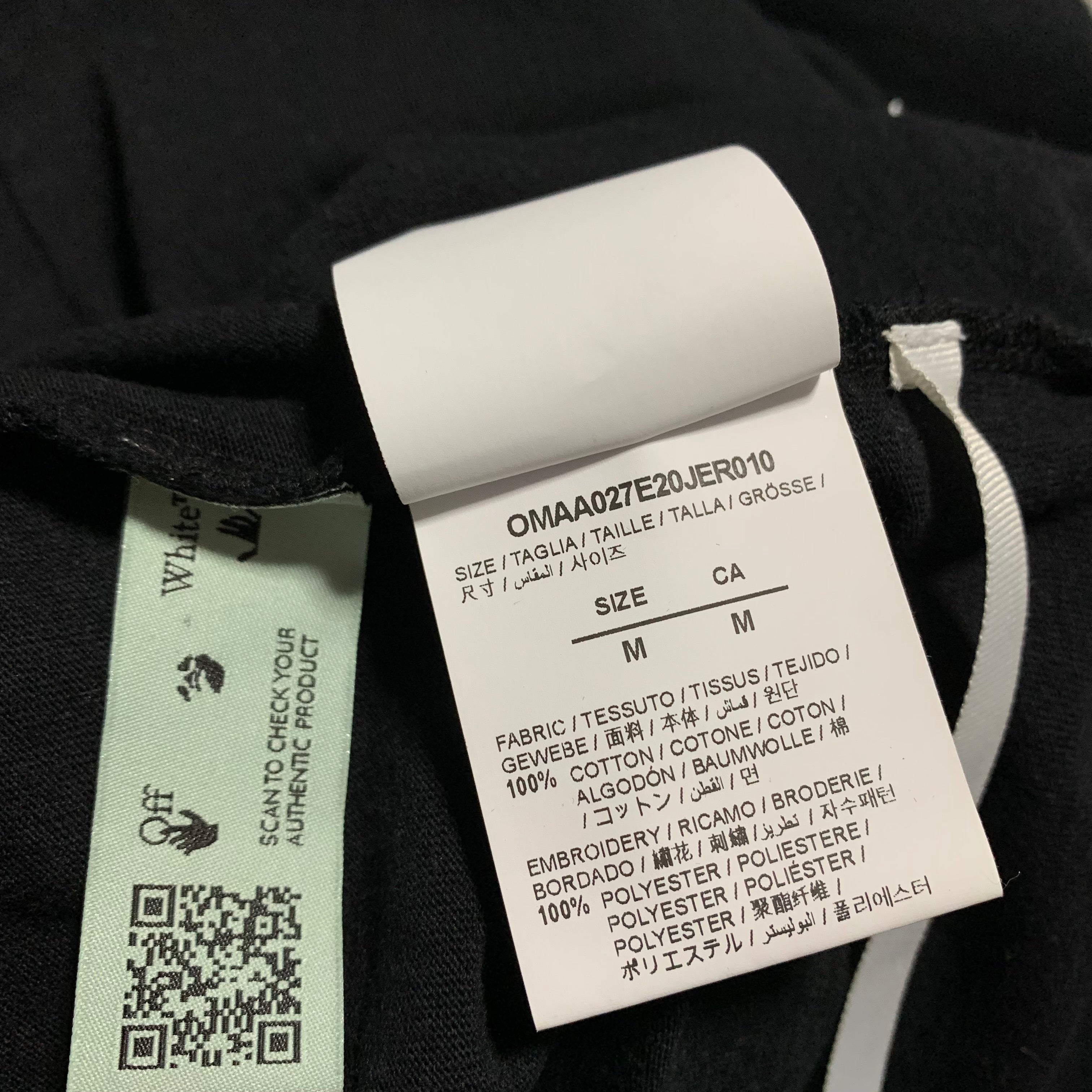 Off White Medium Worker Arrows Black Tee Virgil Abloh