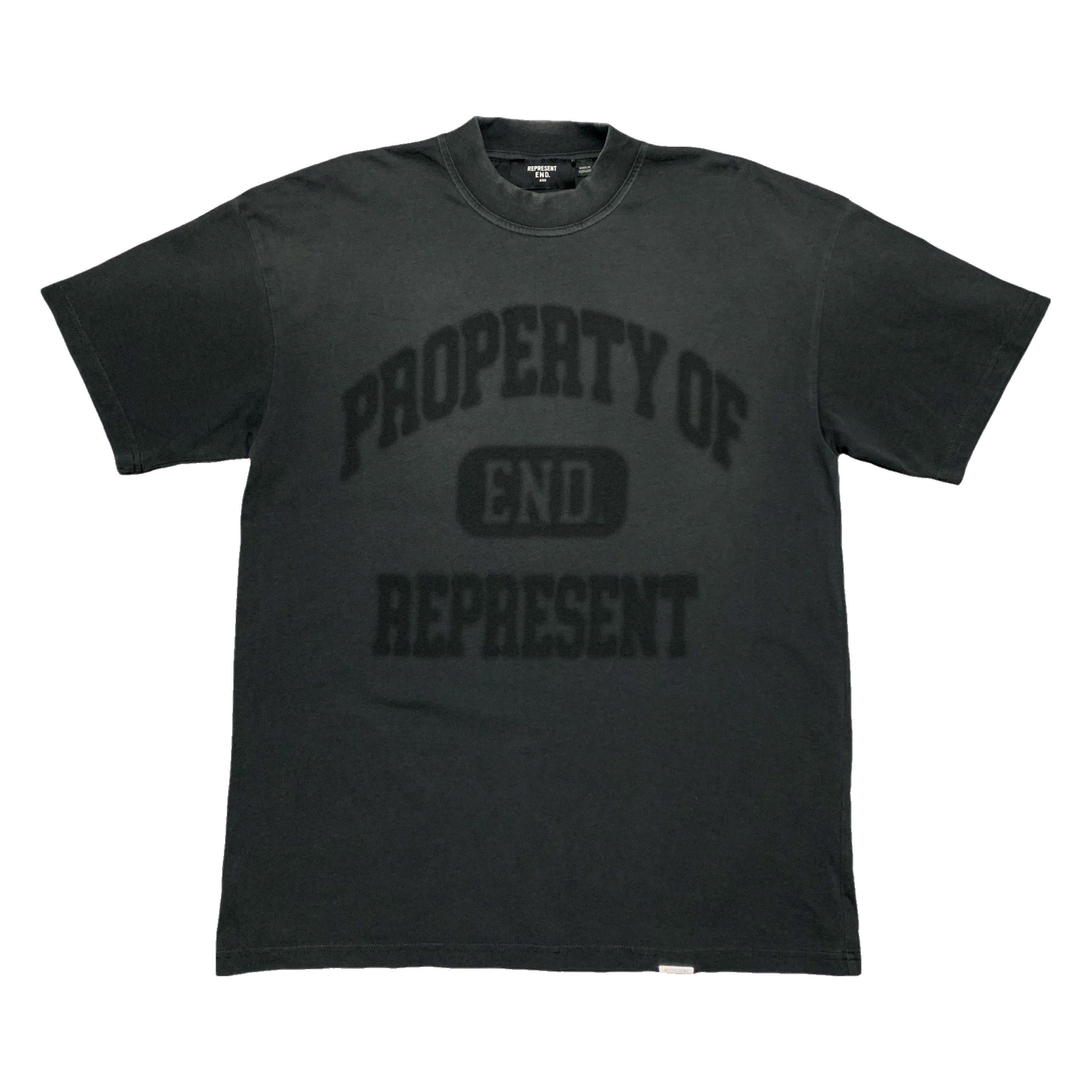 Represent XXS Property Of END Stained Black Tee