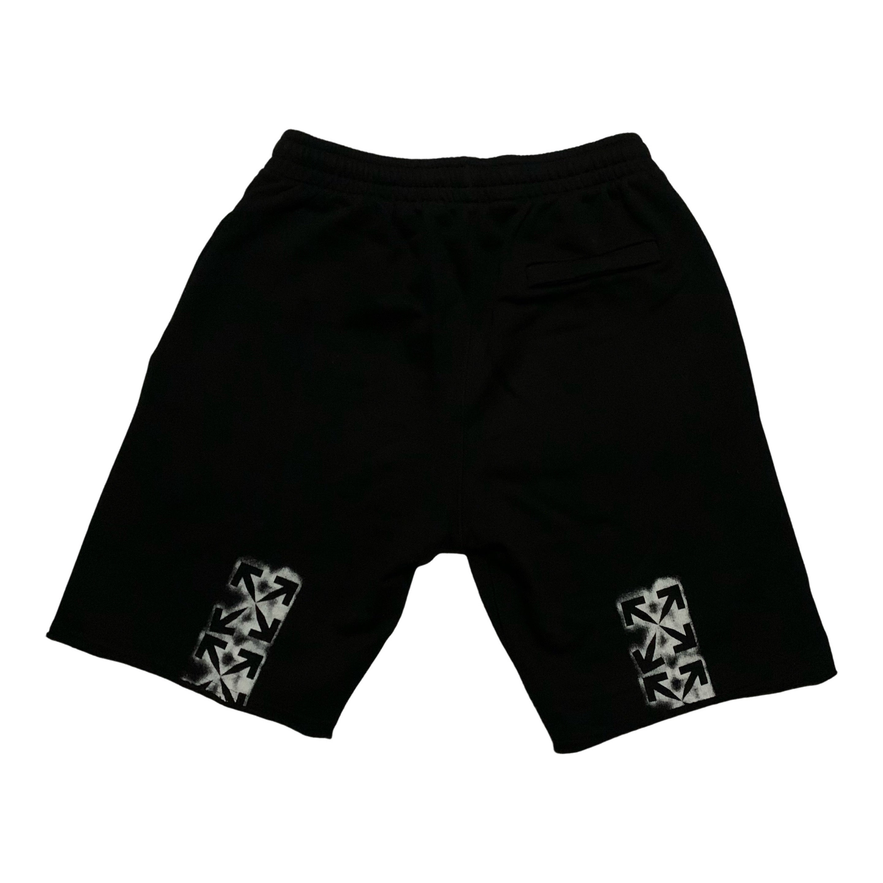 Off White Small Shorts Spray Arrows Black Shorts Bottoms Virgil Abloh (OMCI006E20FLE001)