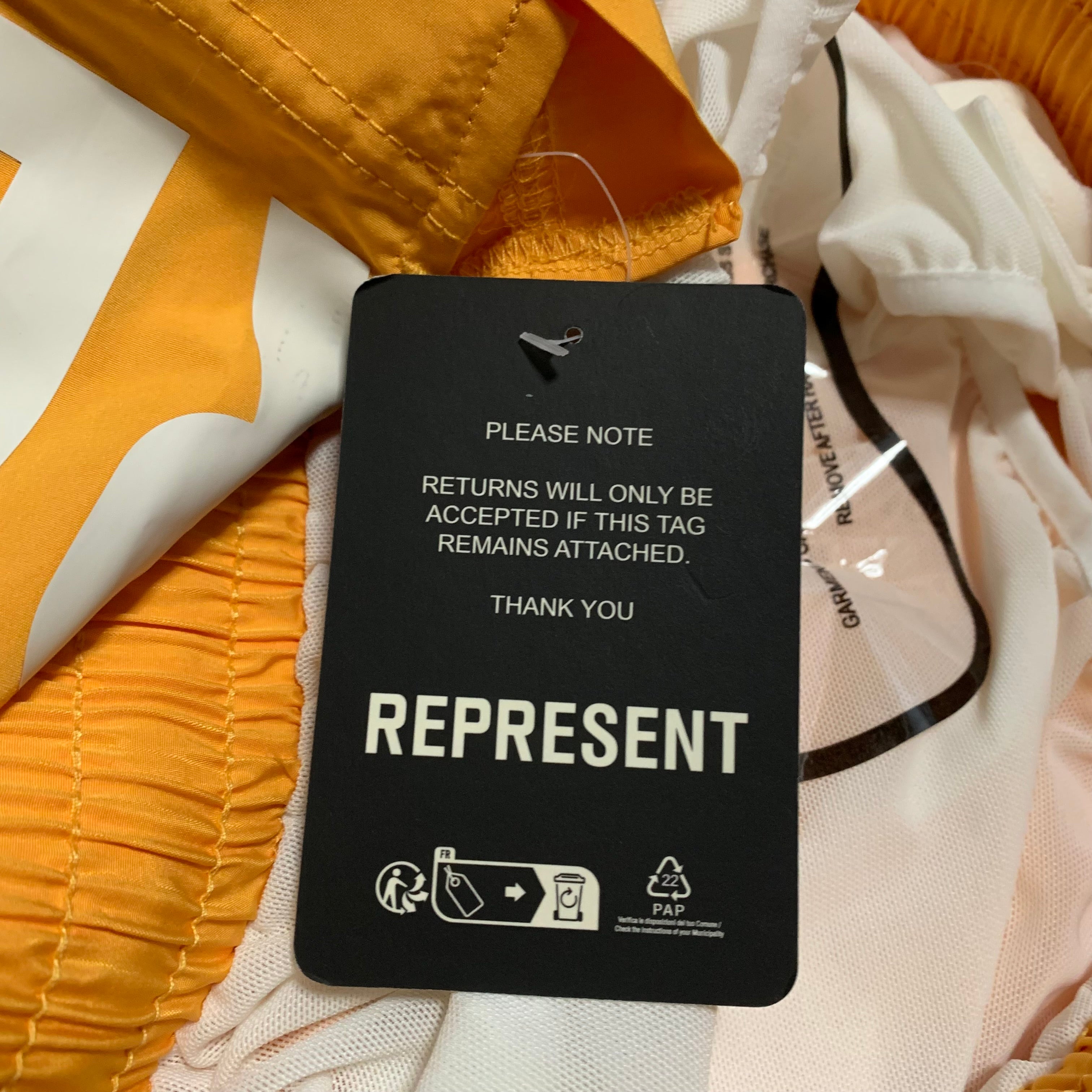 Represent Medium Swim Shorts Mango Orange Bottoms
