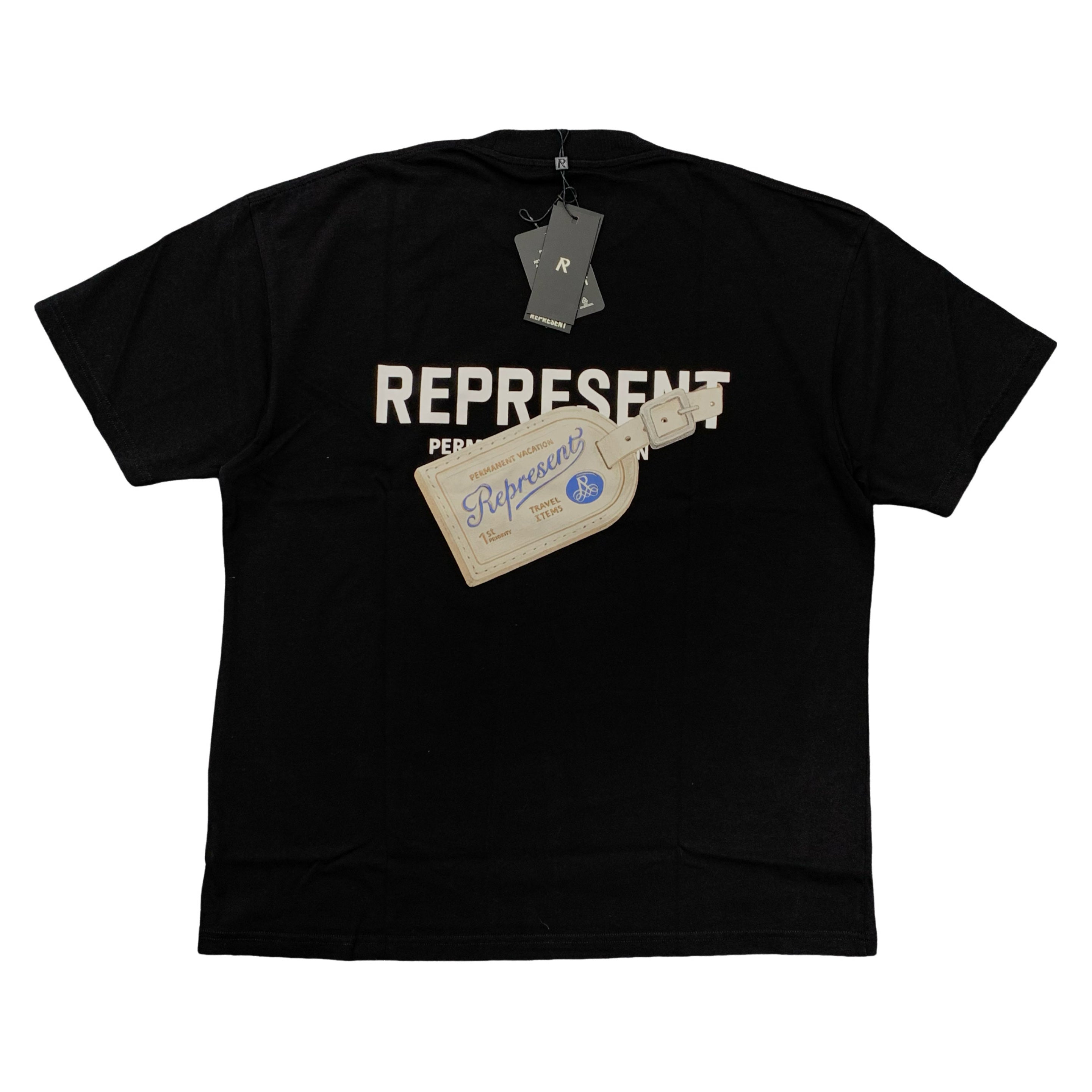 Represent Medium Tee Luggage Tag Jet Black T-Shirt