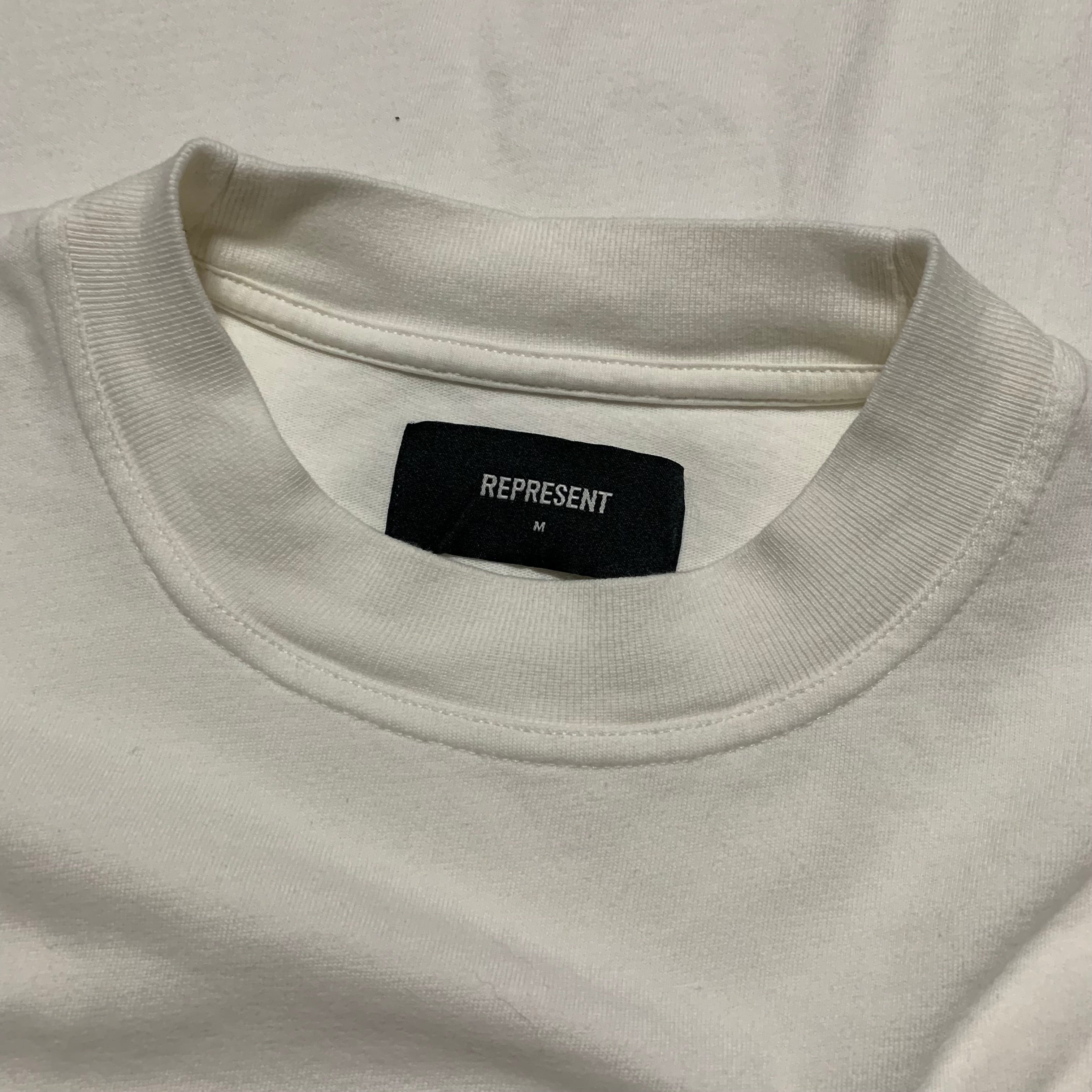 Represent Medium Owners Club Pink Flat White Tee