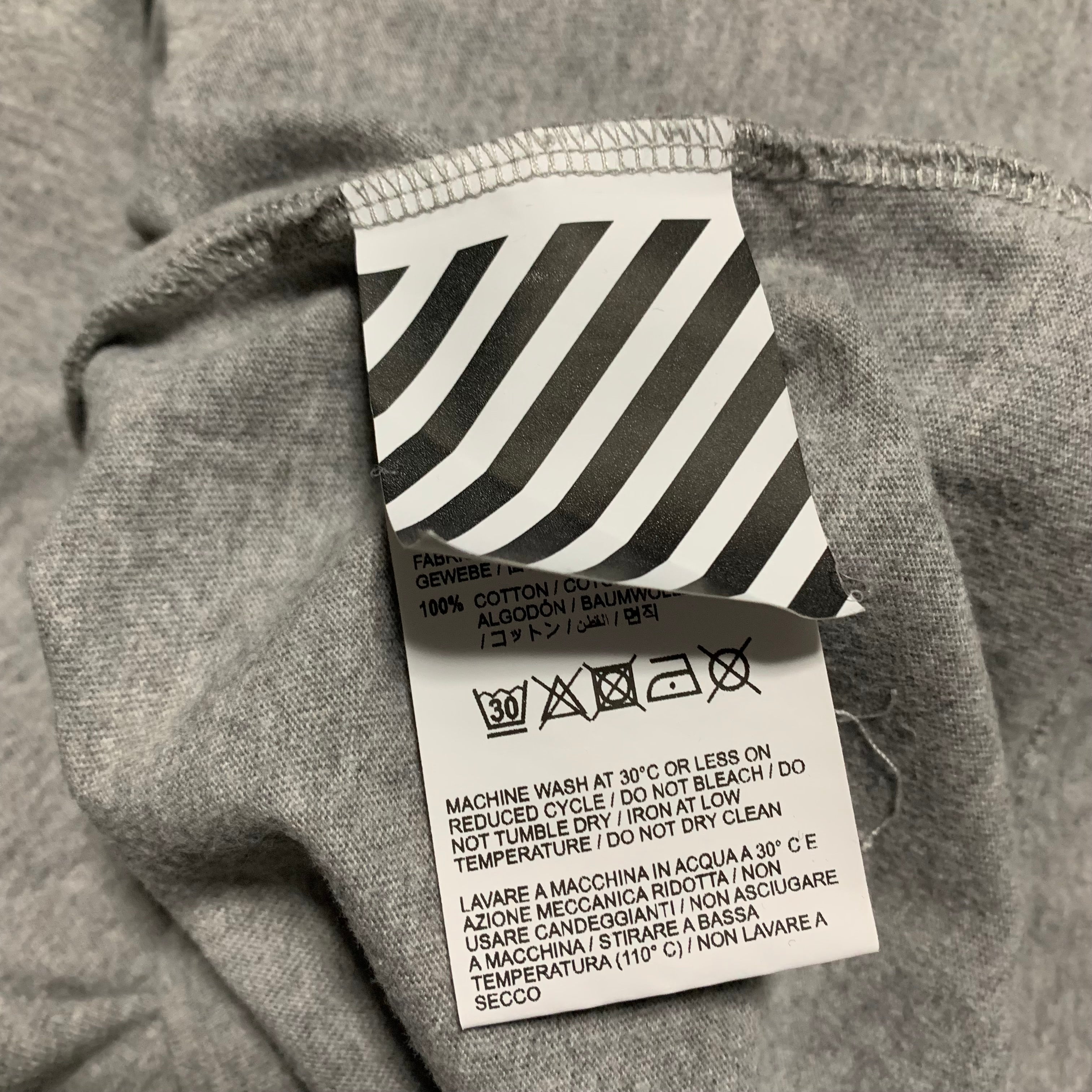 Off White Medium Off Arrows Grey Tee Virgil Abloh Harrods 2019