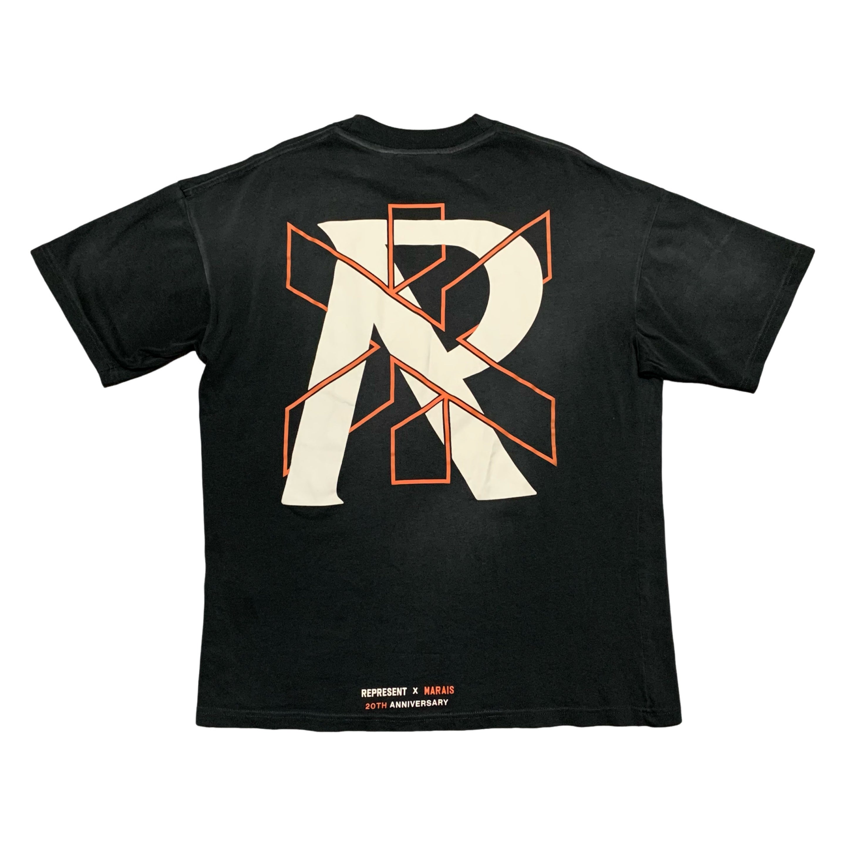 Represent x Marais XXS Logo Lock Up Aged Black Tee Limited Edition