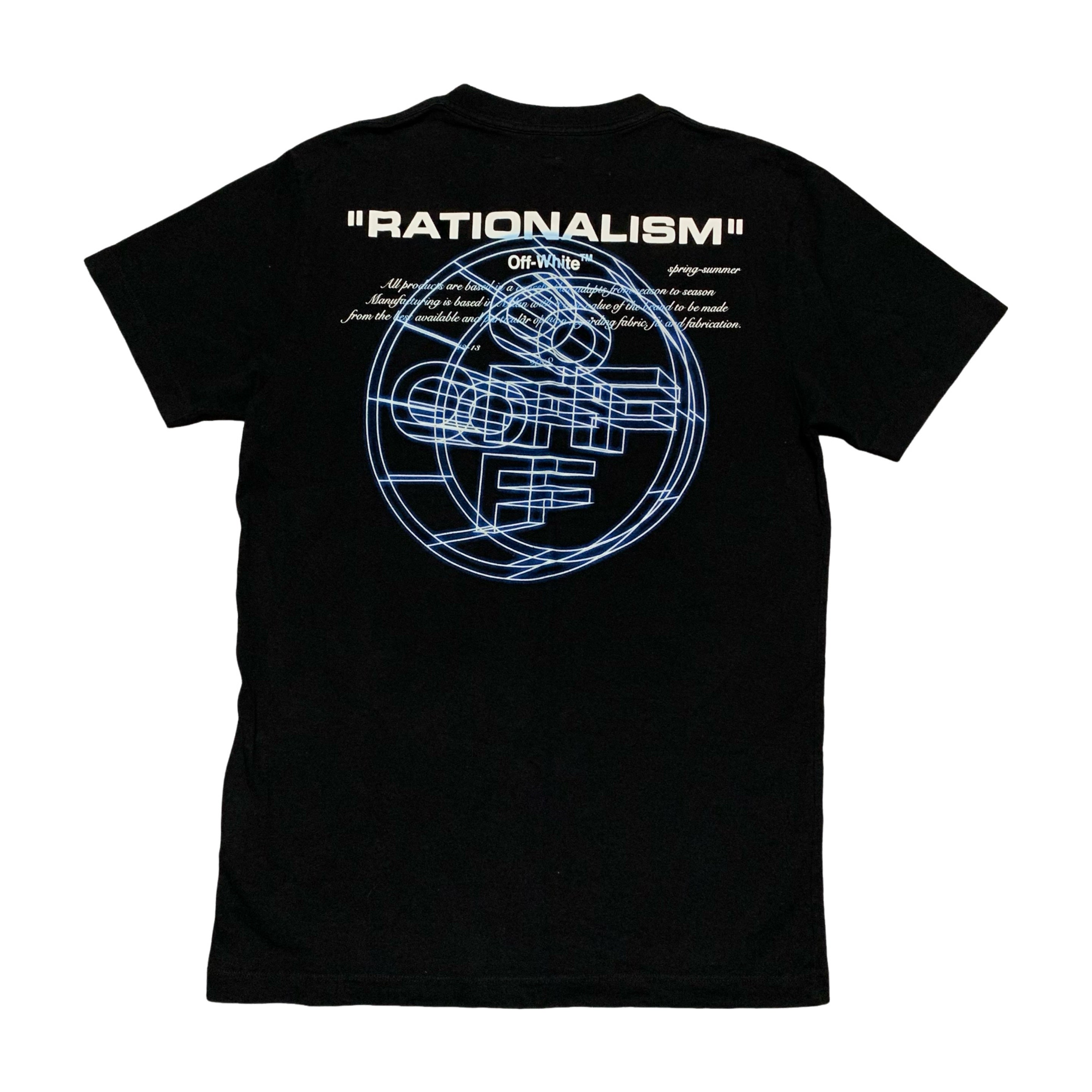 Represent Small Rationalism Black Tee Virgil Abloh