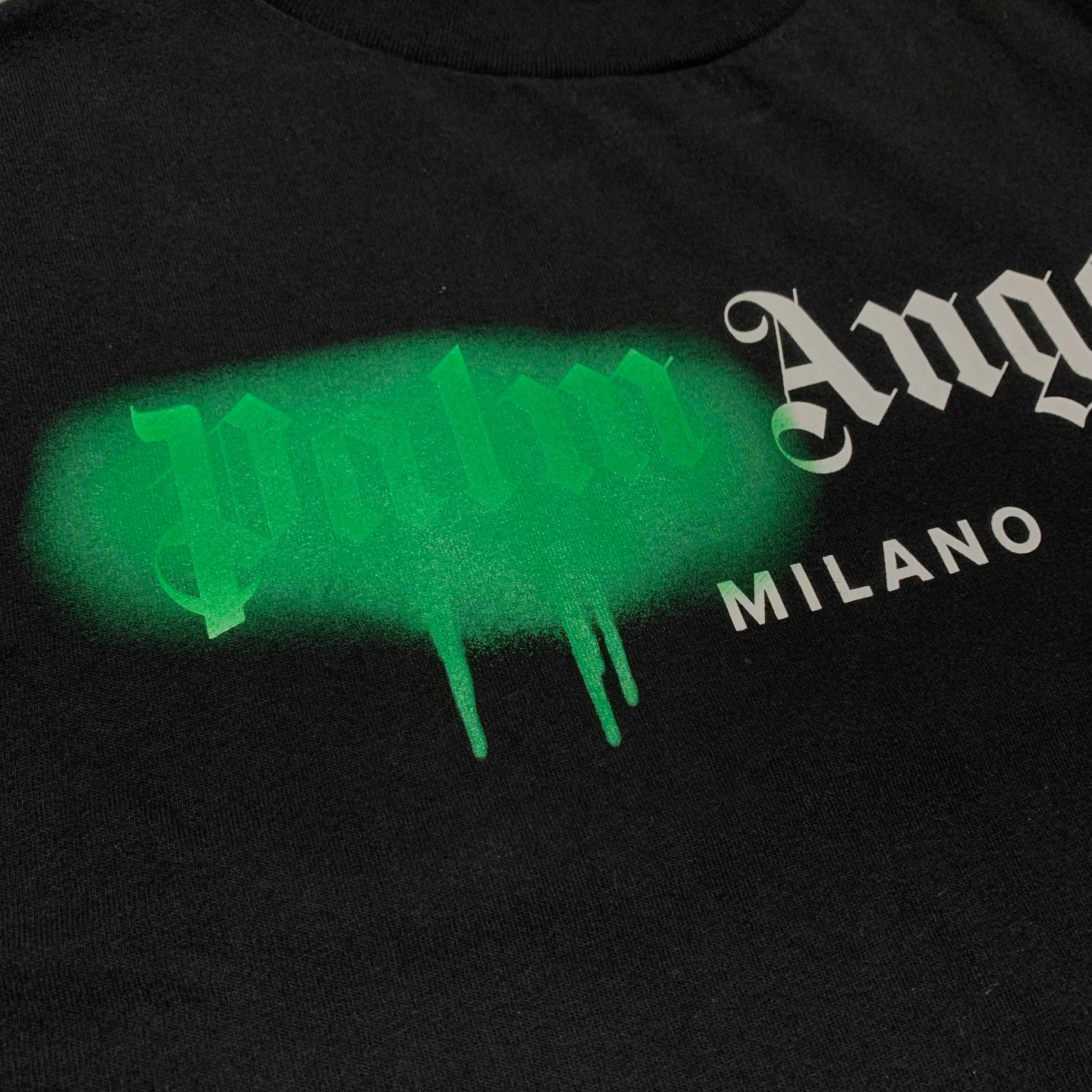 Palm Angels Small Sprayed Milano Black Tee