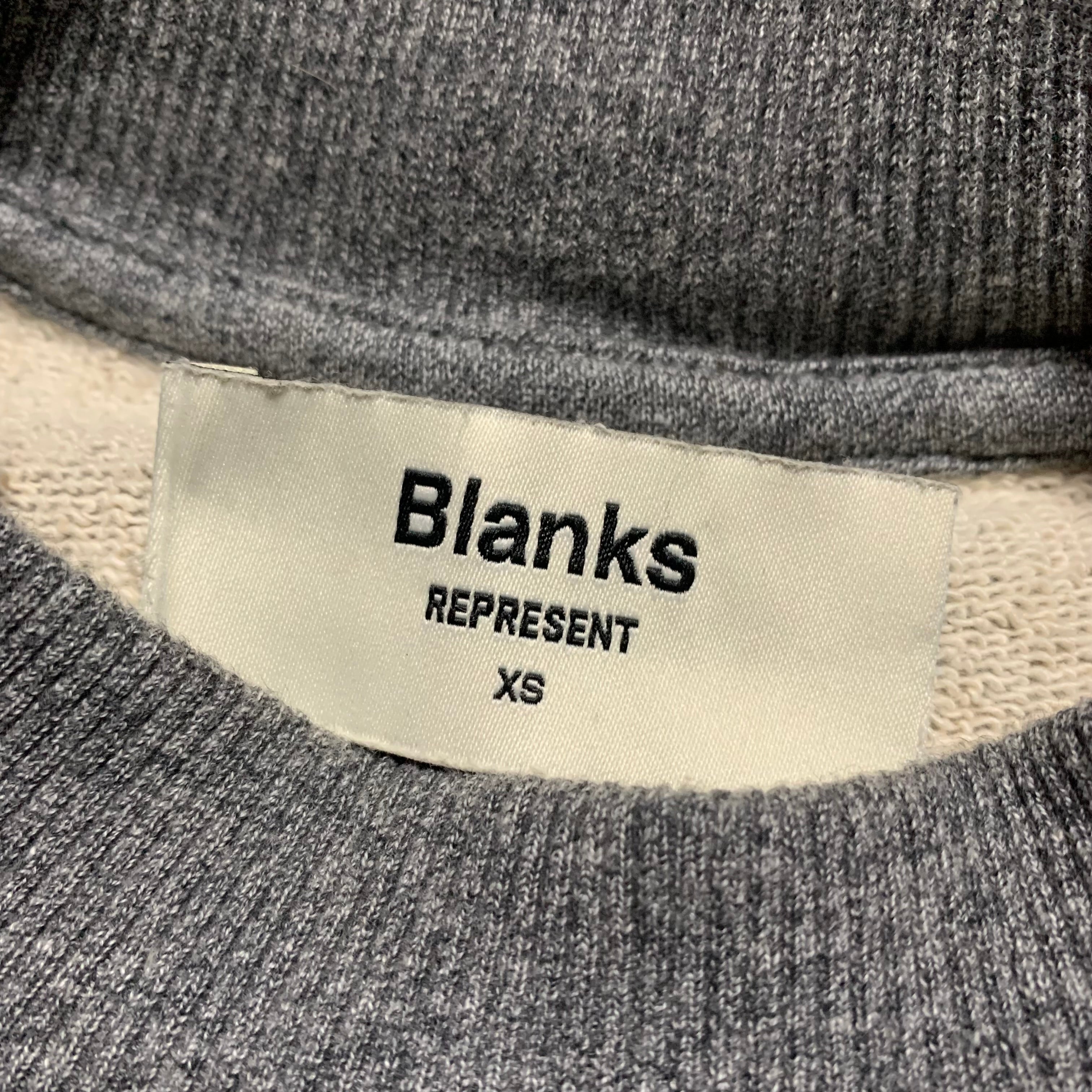 Represent XS Blanks Grey Sweater Sweatshirt Crewneck