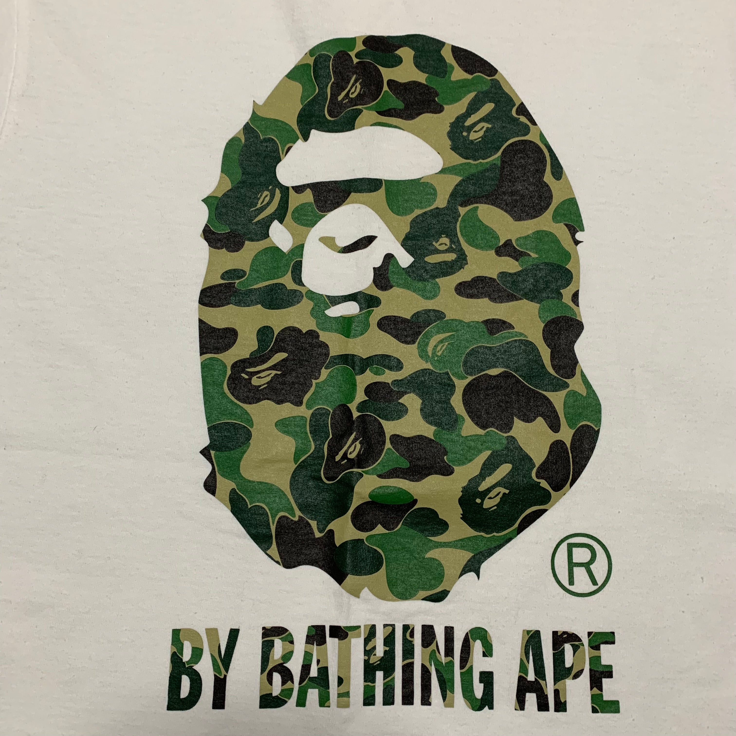 Bape Medium By Bathing Ape Green ABC White Tee