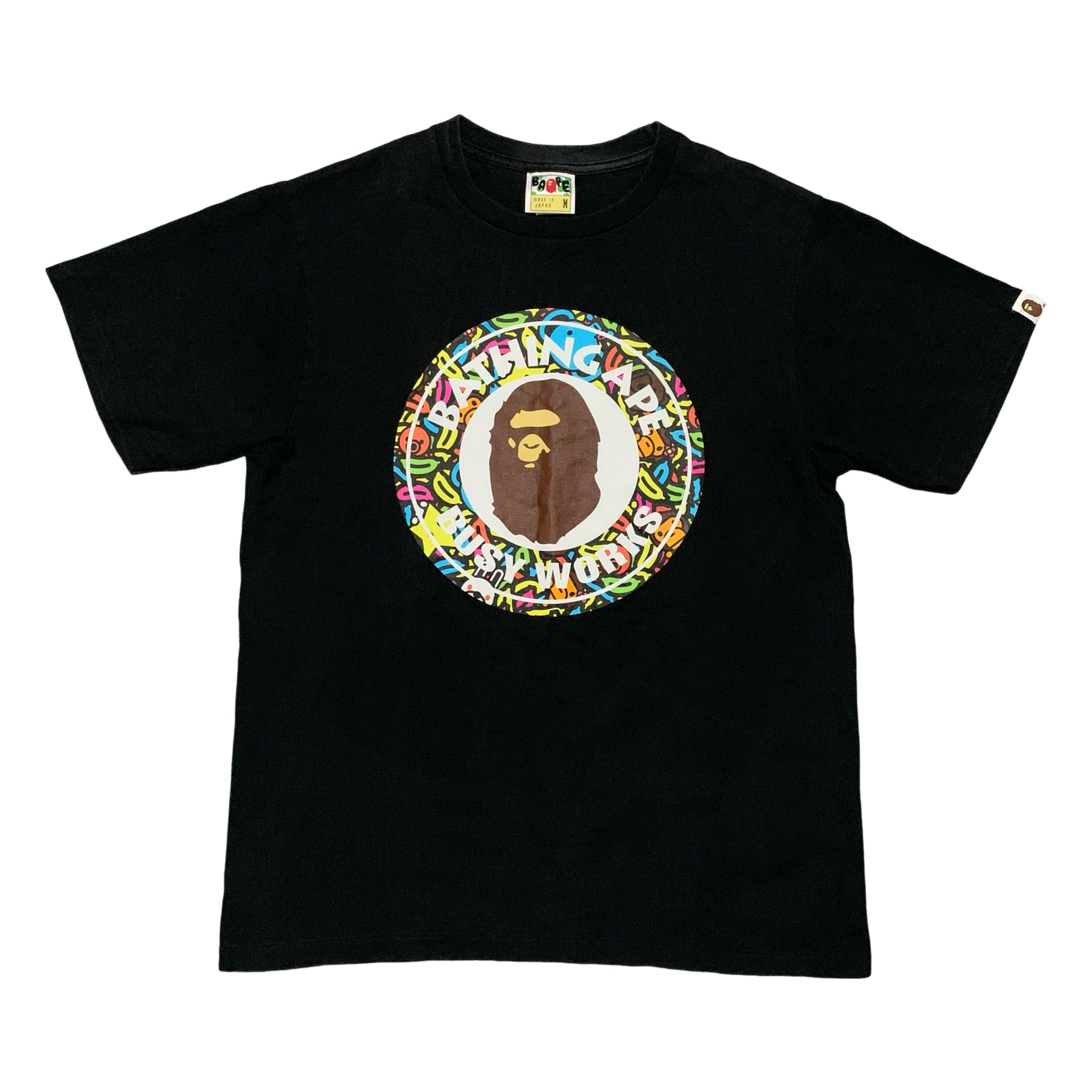 Bape Medium Busy Works Baby Milo Black Tee