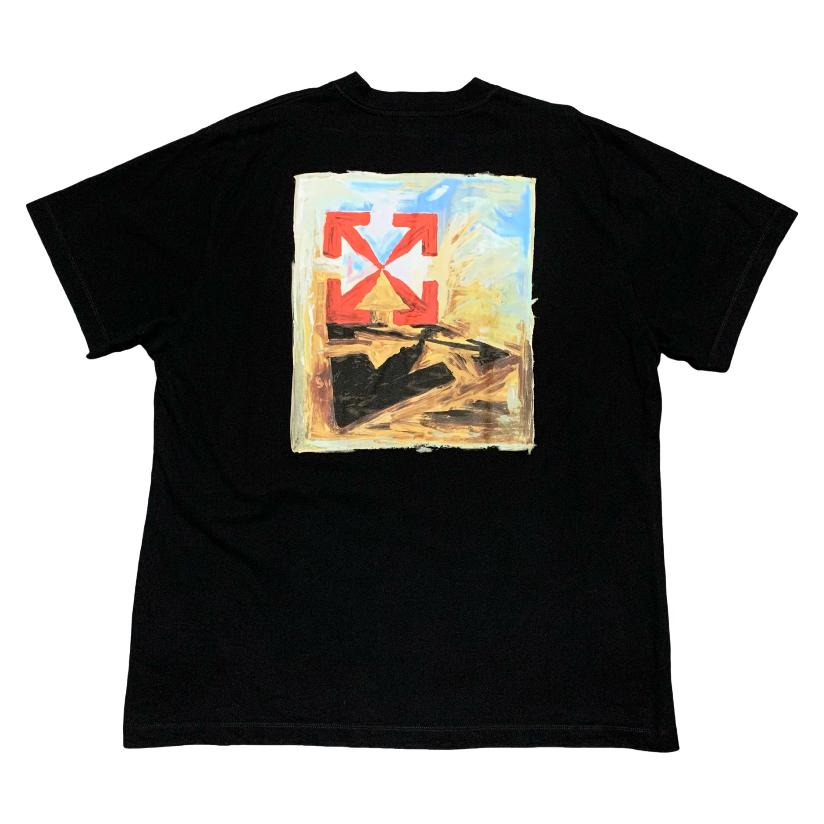 Off White XXL Arrow On Canvas Black Tee Virgil Abloh