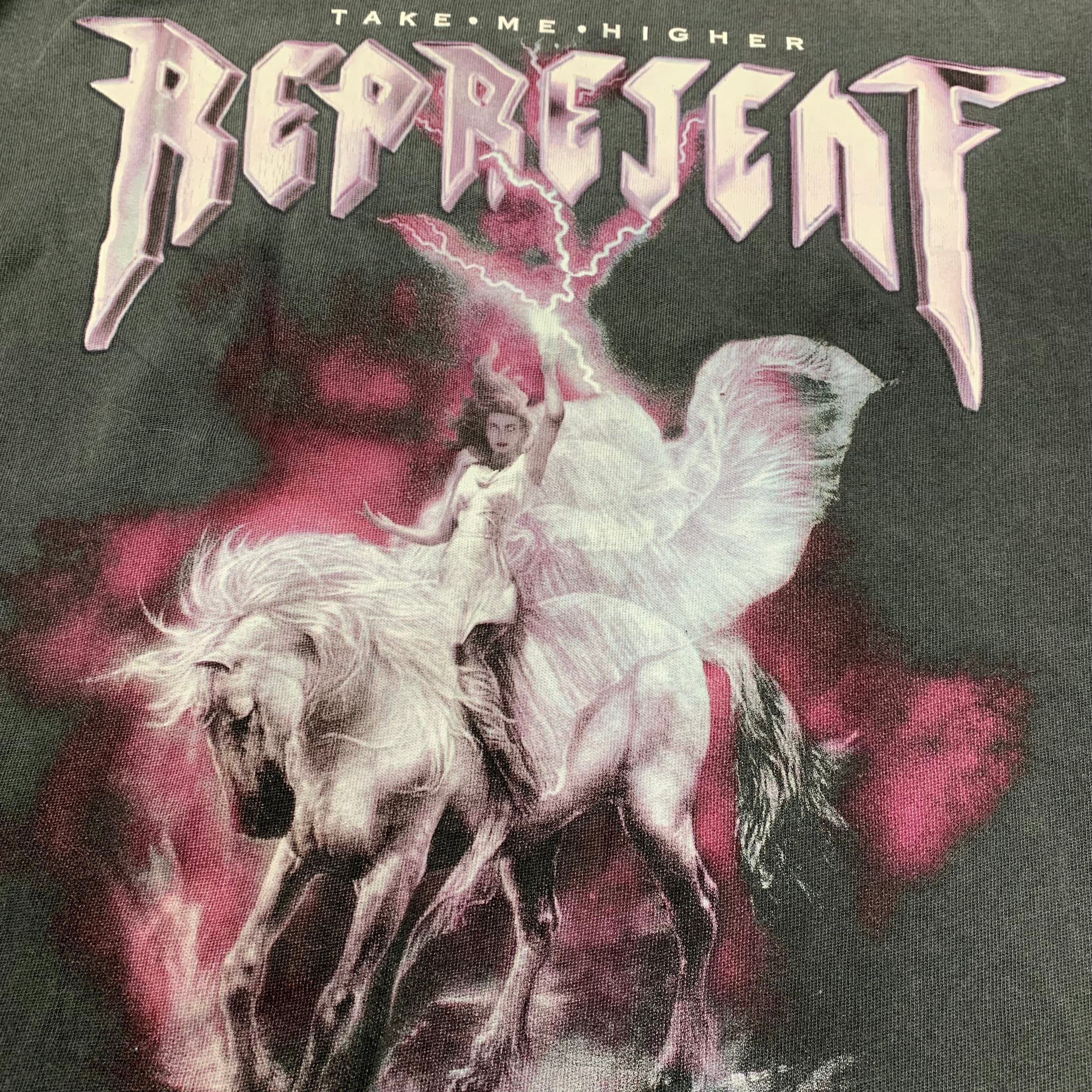 Represent Large Tee Take Me Higher Vintage Grey T-Shirt