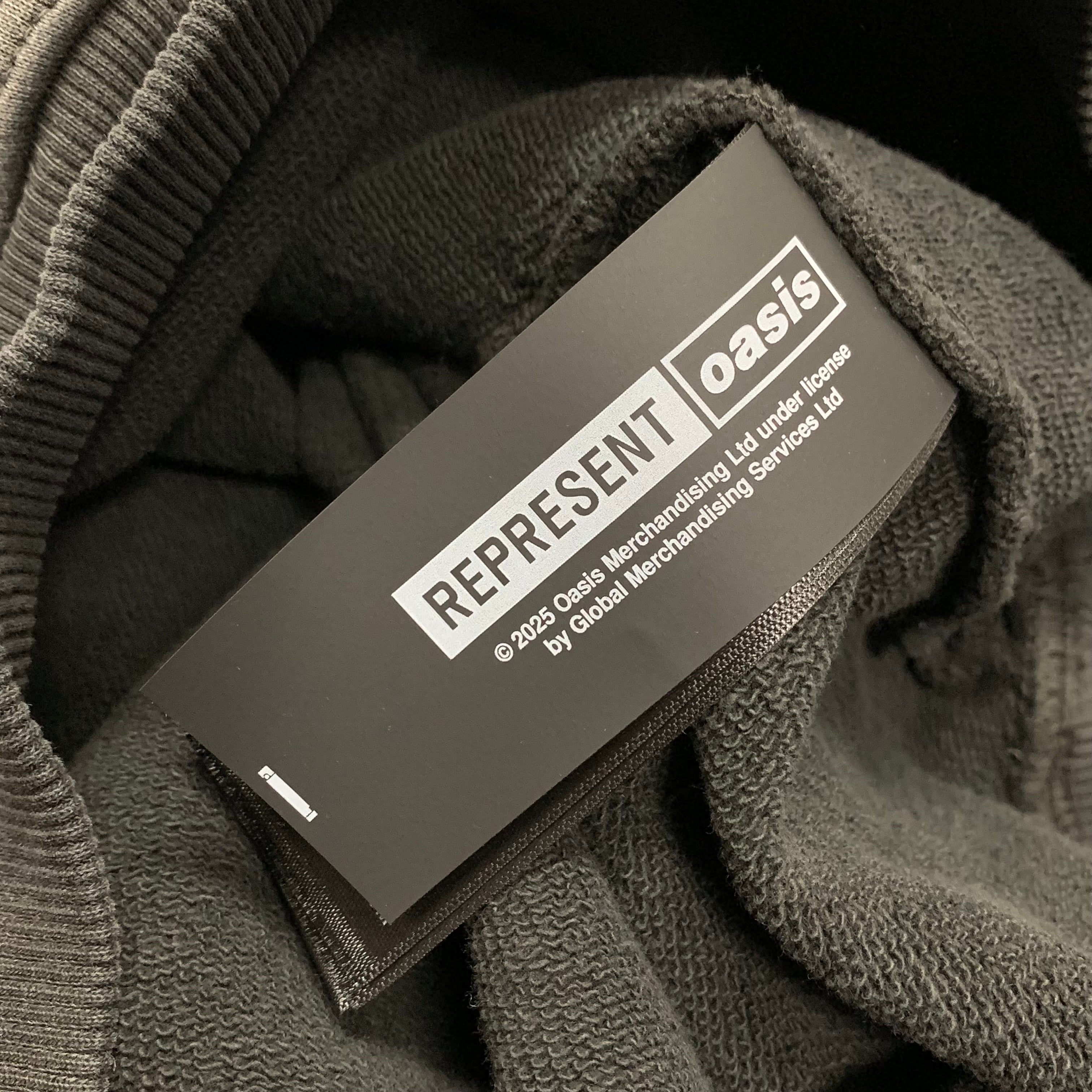 Represent Small Hoodie Oasis Owners Club Stained Black Hoodie