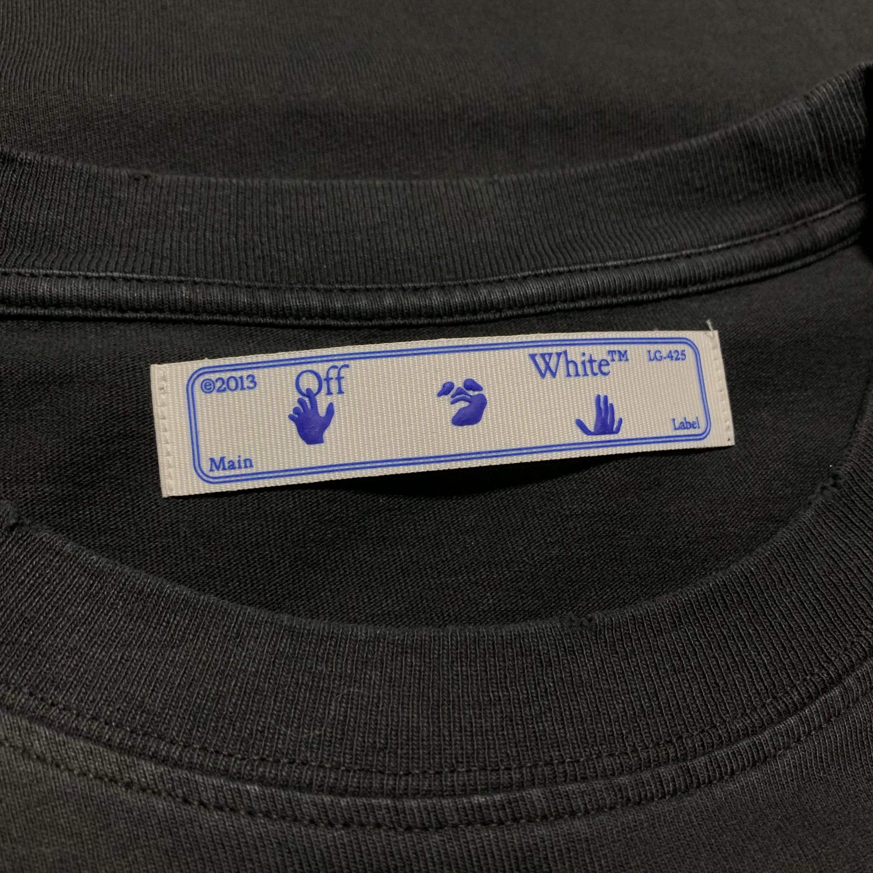 Off White Small Vintage Logo Black Tee Virgil Abloh