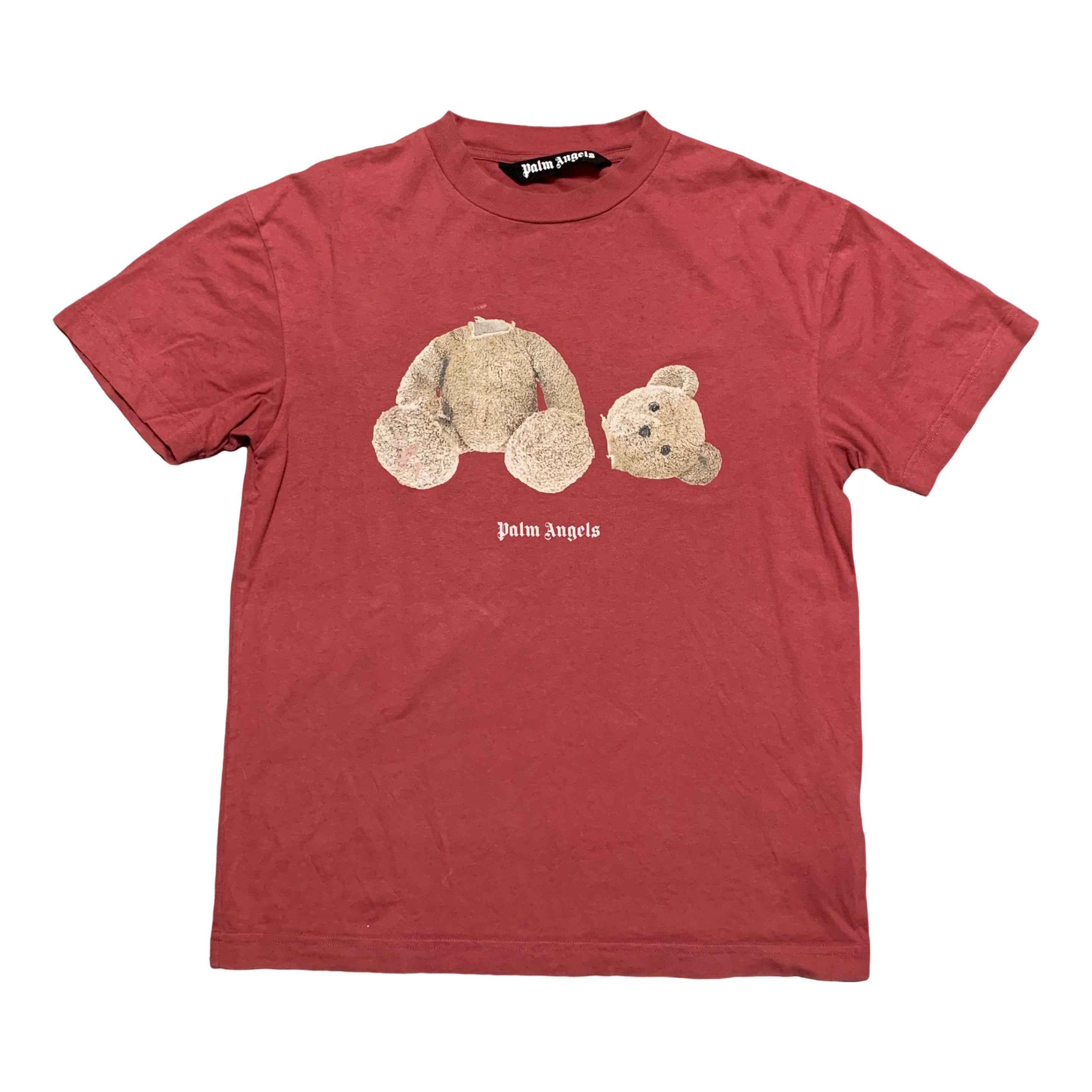 Palm Angels Small Kill The Bear Burgundy Pink Tee