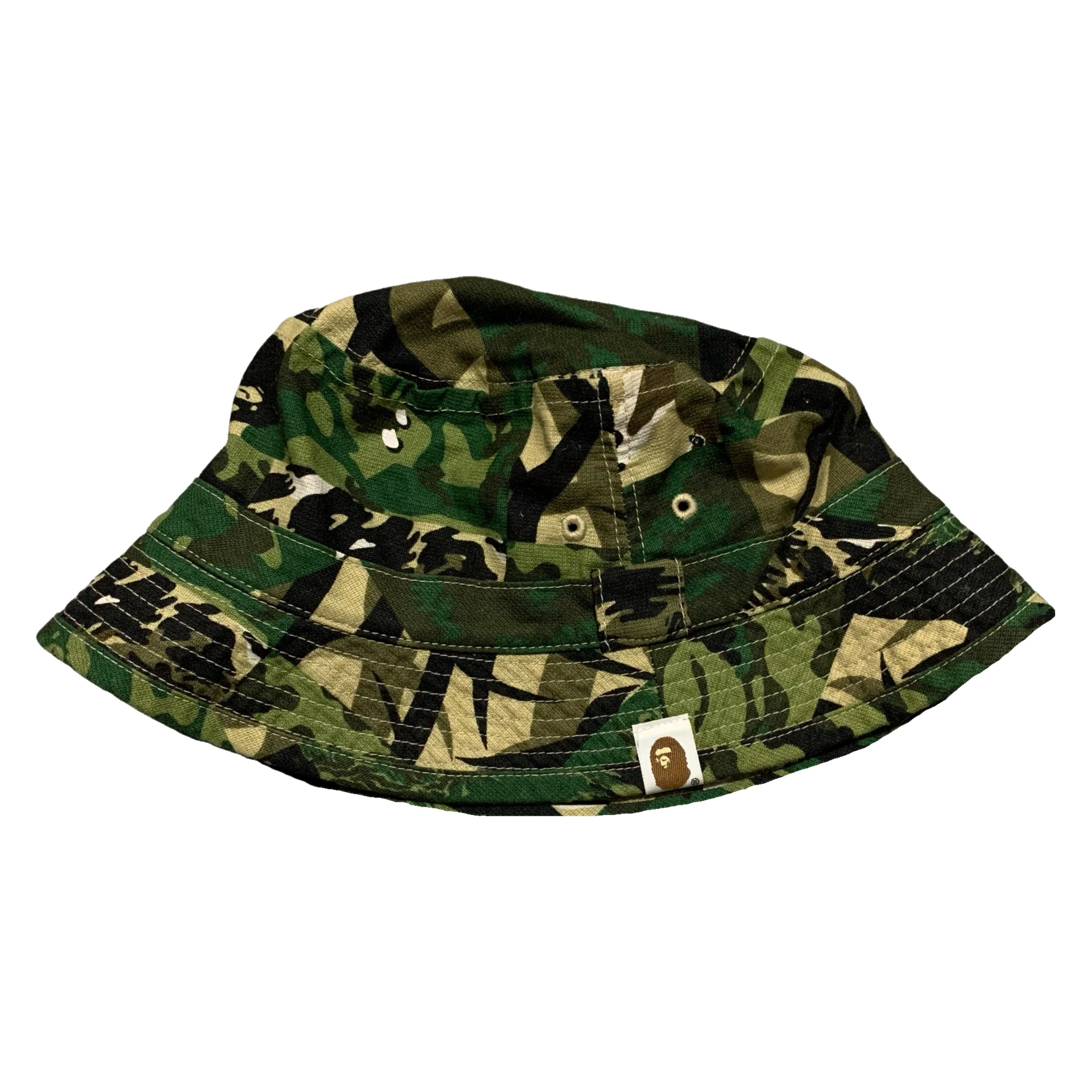 Bape Bucket Hat Green Mix Camo A Bathing Ape