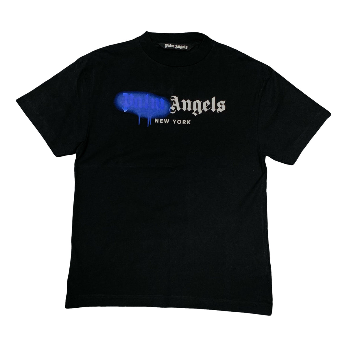 Palm Angels Medium Tee New York Sprayed Black T-Shirt