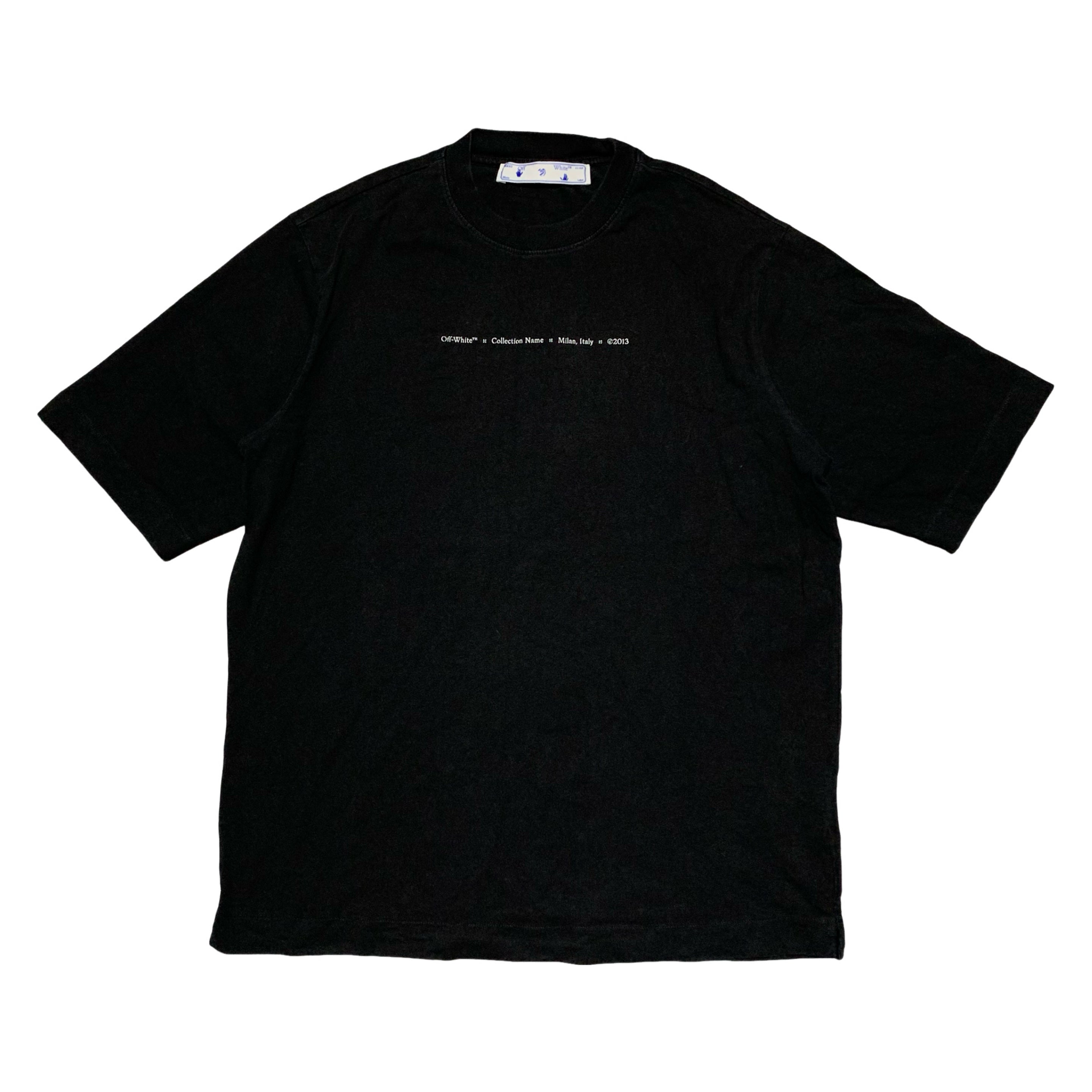 Off White Medium Tornado Arrows Black Tee Virgil Abloh