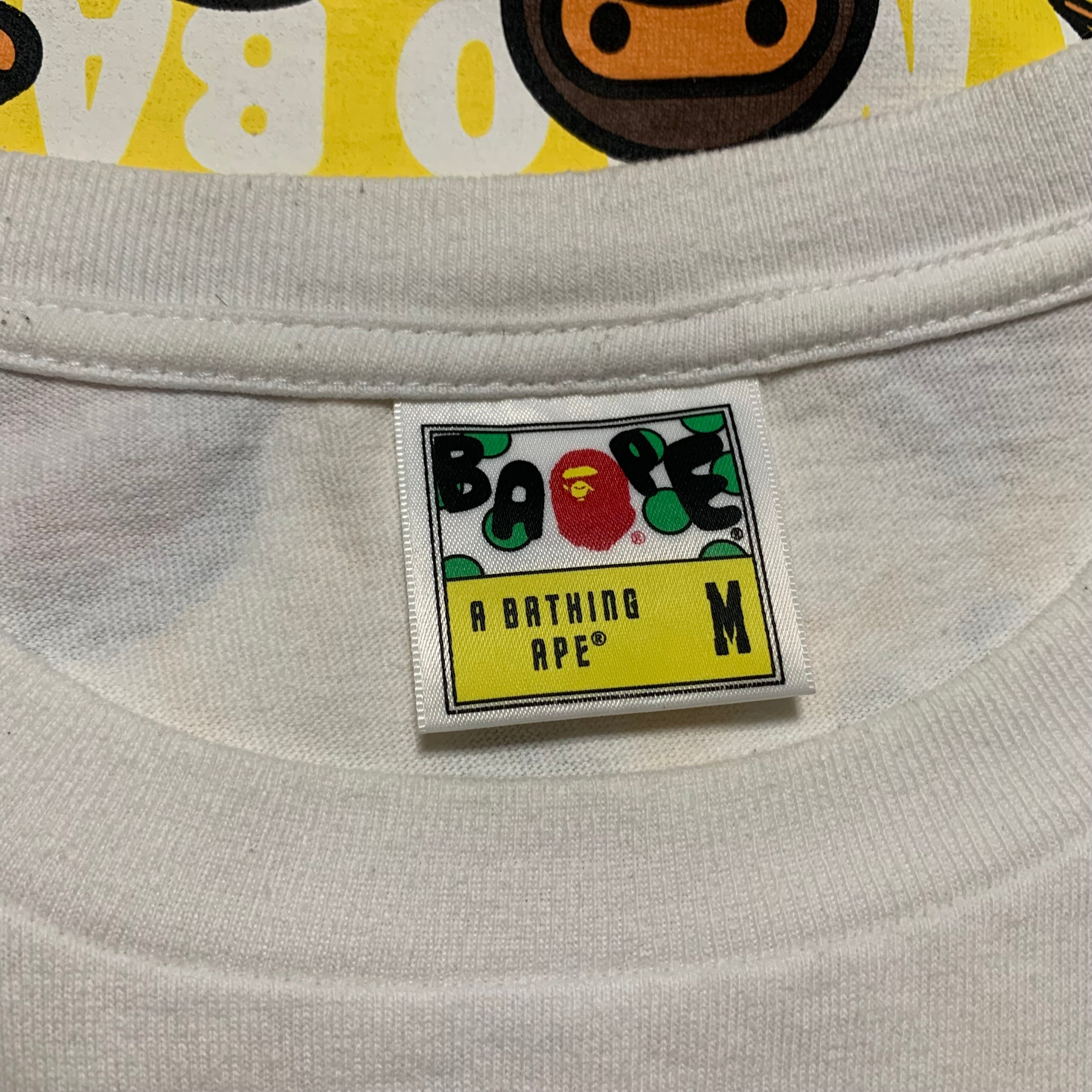 Represent Medium Baby Milo Ape Head White Tee 'Junk Food'