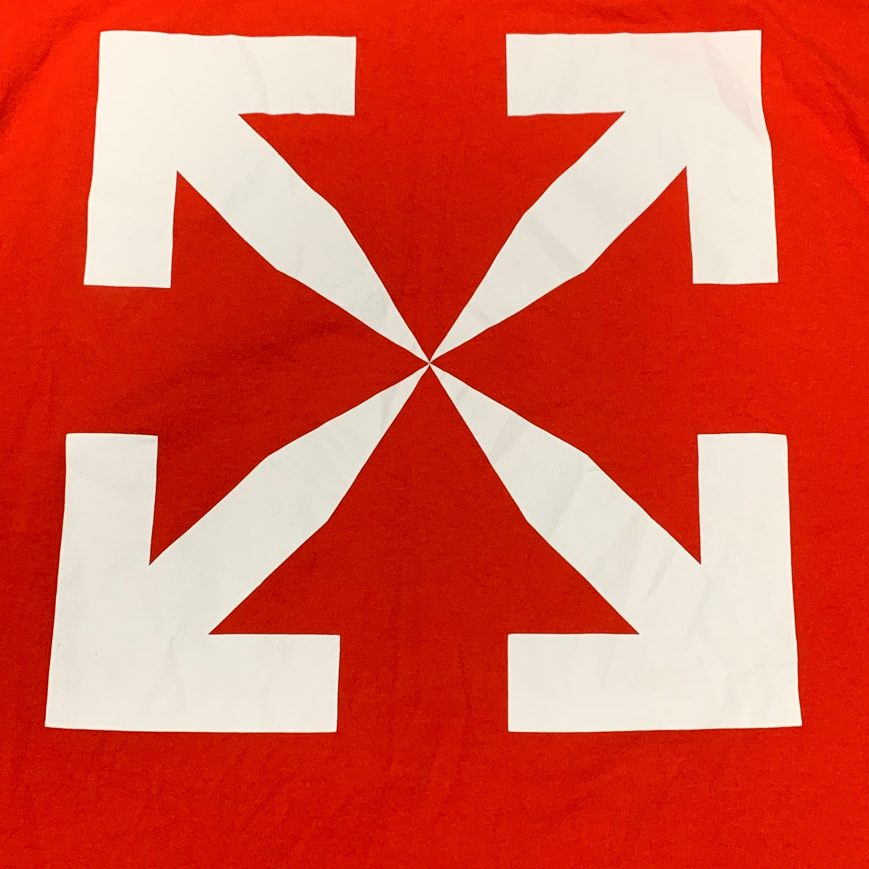 Off White XL Tee Mona Lisa Arrows Red T-Shirt Virgil Abloh