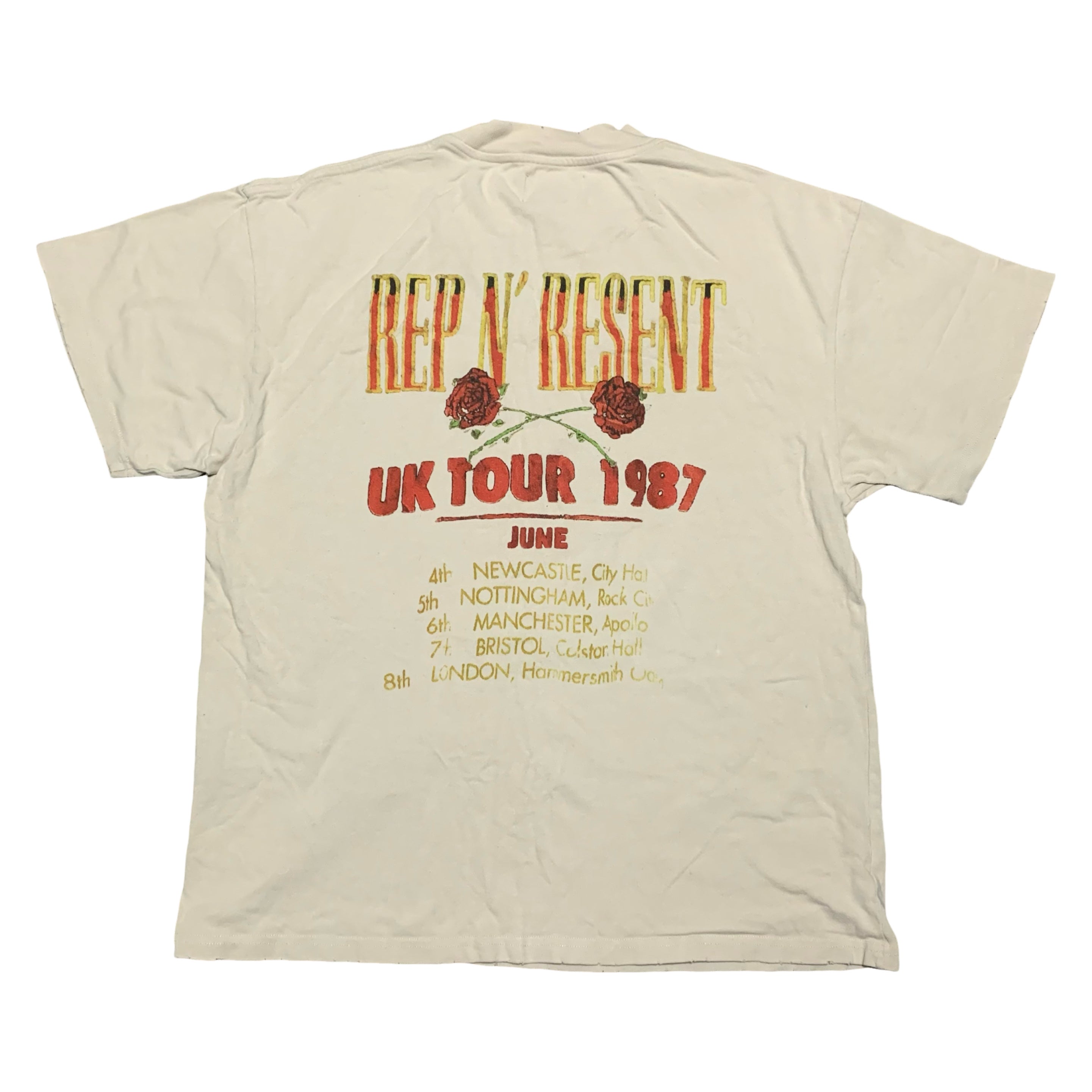 Represent Large Rep N Resent Vintage White Tee