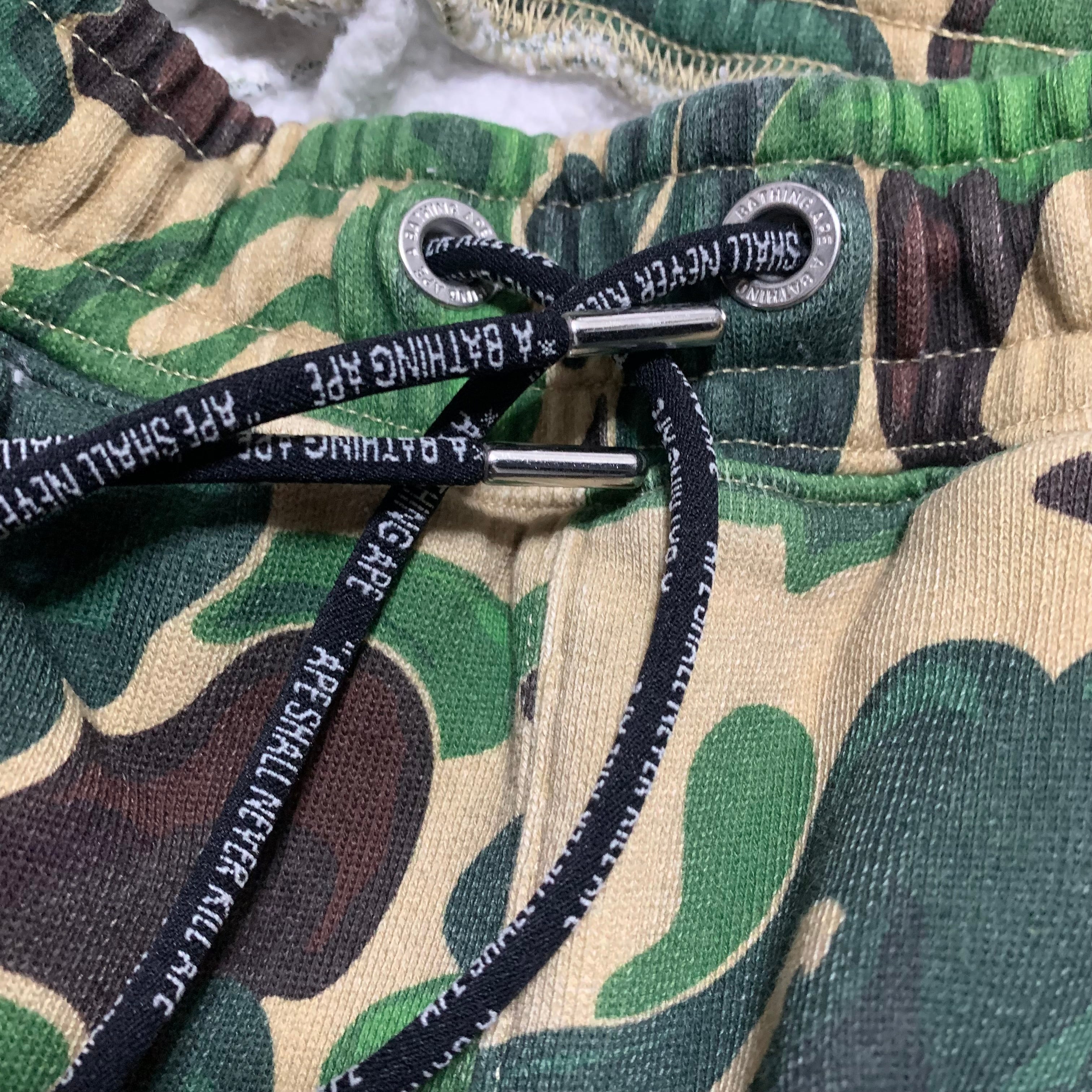 Bape Small Shorts Green Art Camo Sweat Shorts A Bathing Ape 2023