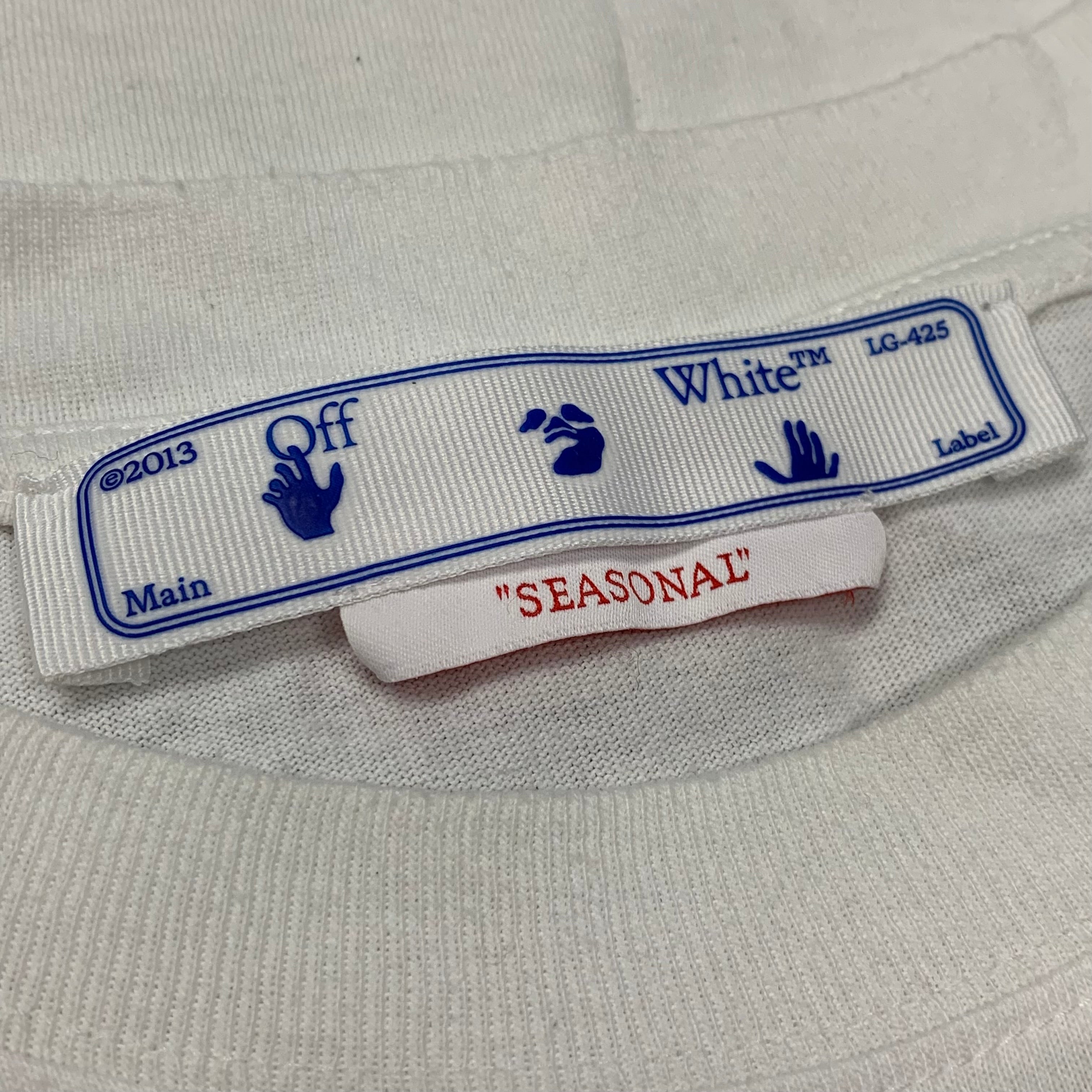 Off White Large Tee Caravaggio Graphic White T-Shirt Virgil Abloh