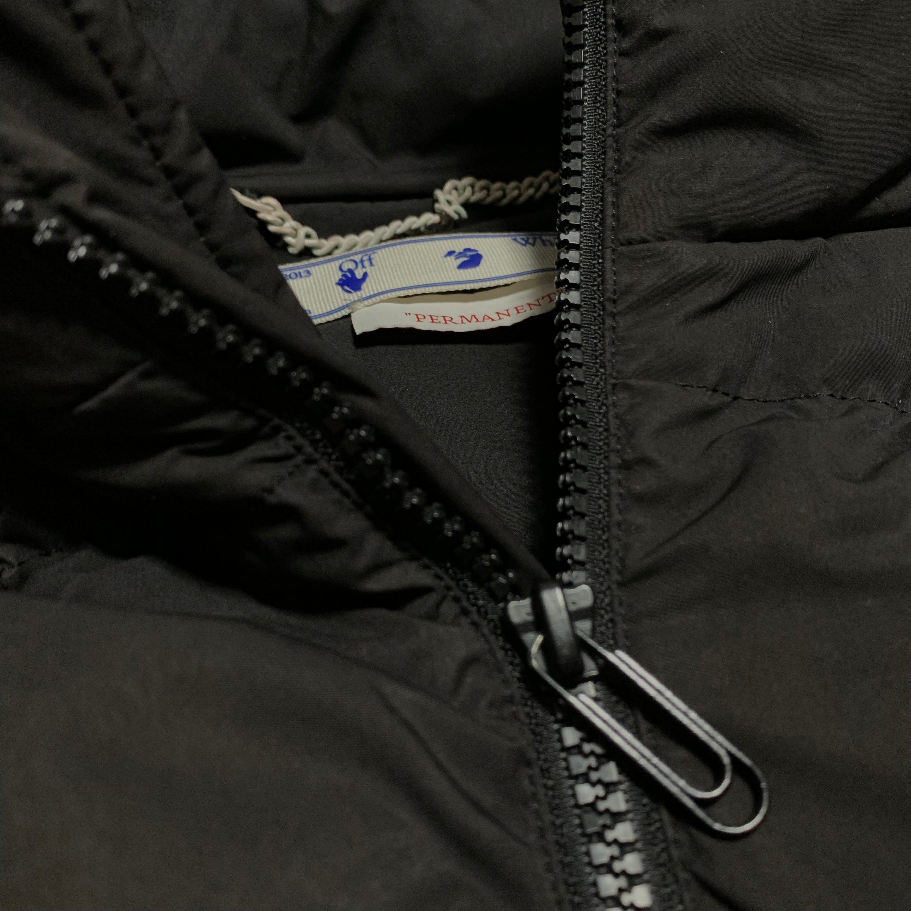 Off White Small Puffer Patch Logo Black Jacket Virgil Abloh 2022