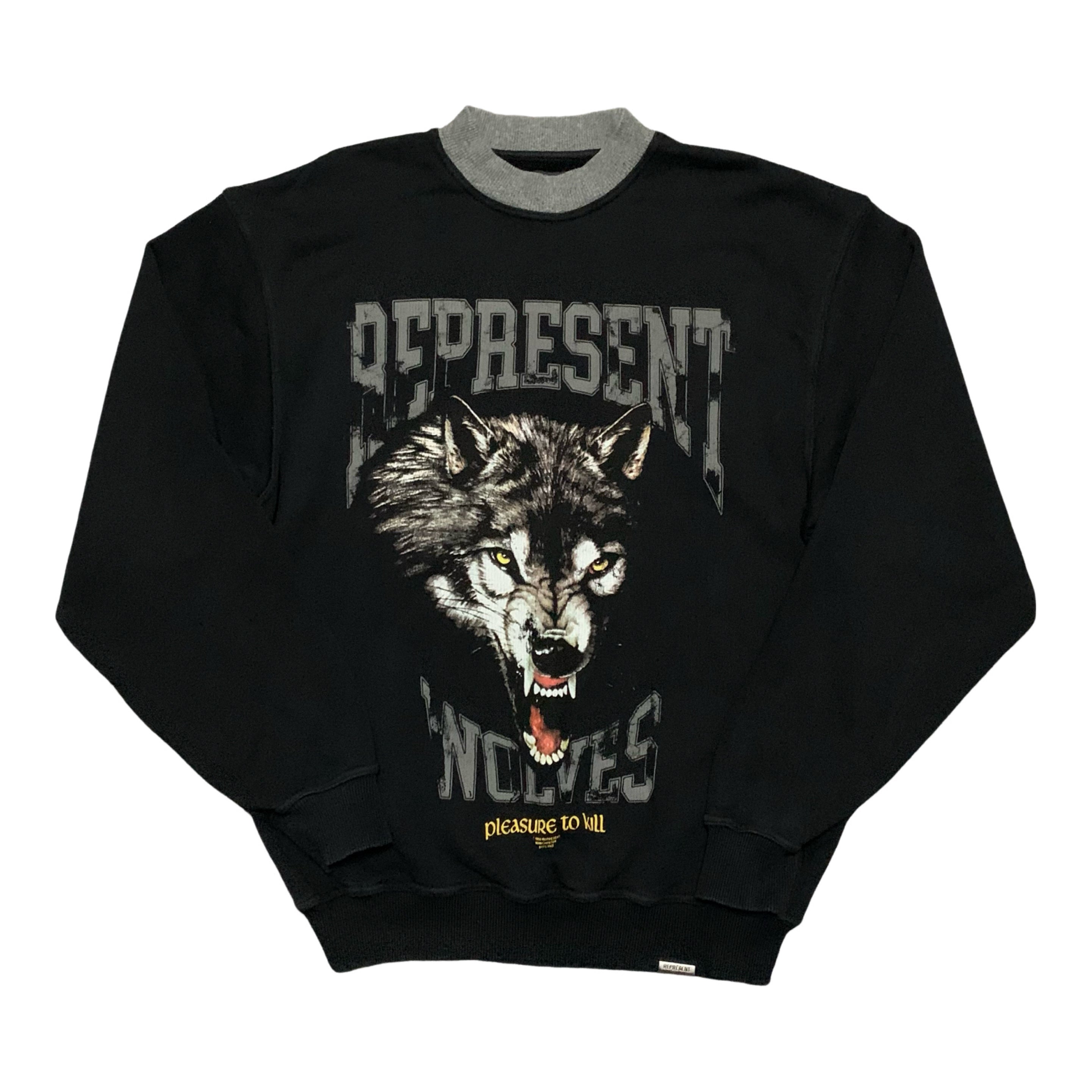 Represent XS Pleasure To Kill Black Sweater Sweatshirt