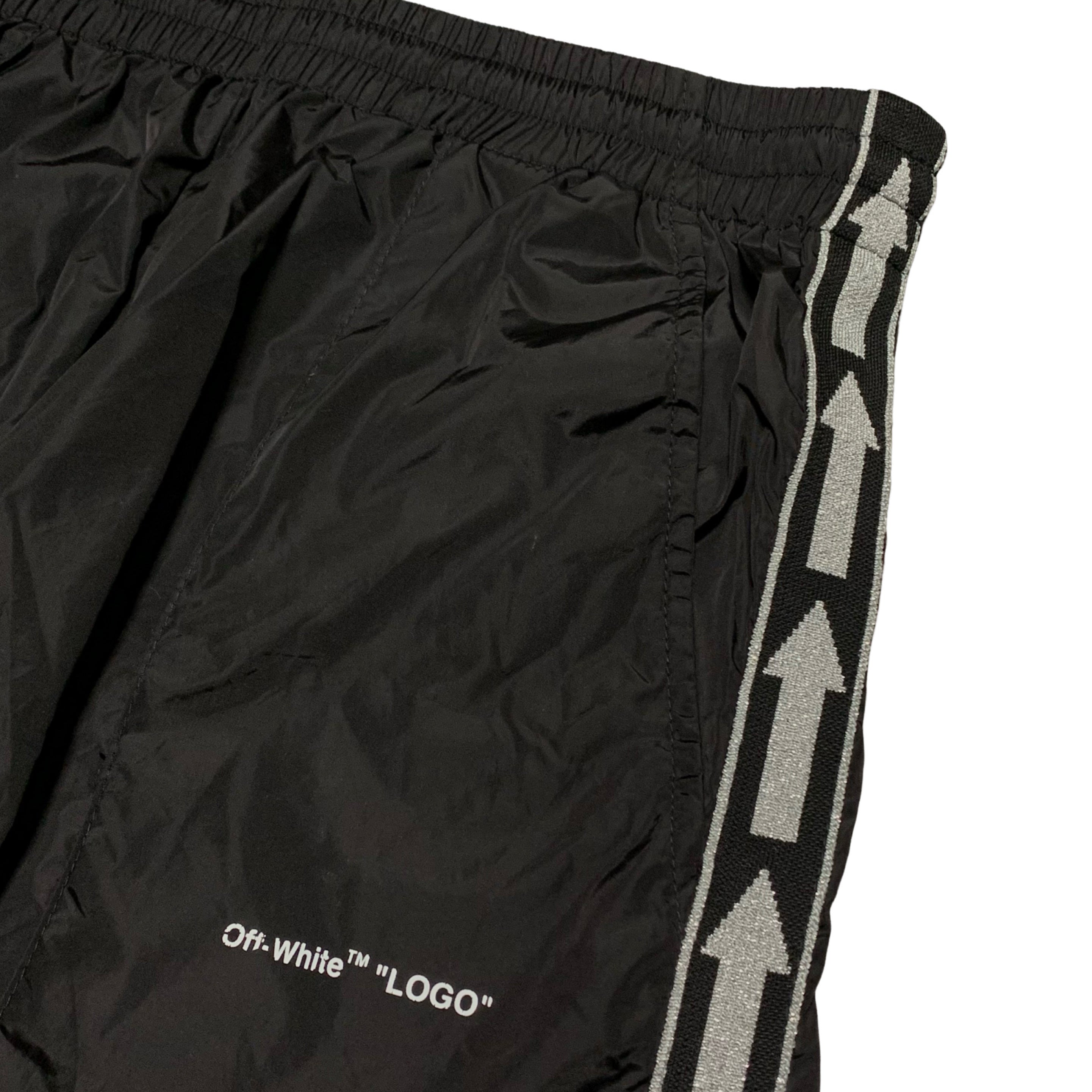 Off White Small Logo Black Track Pant Bottoms Tracksuit Pants Virgil Abloh