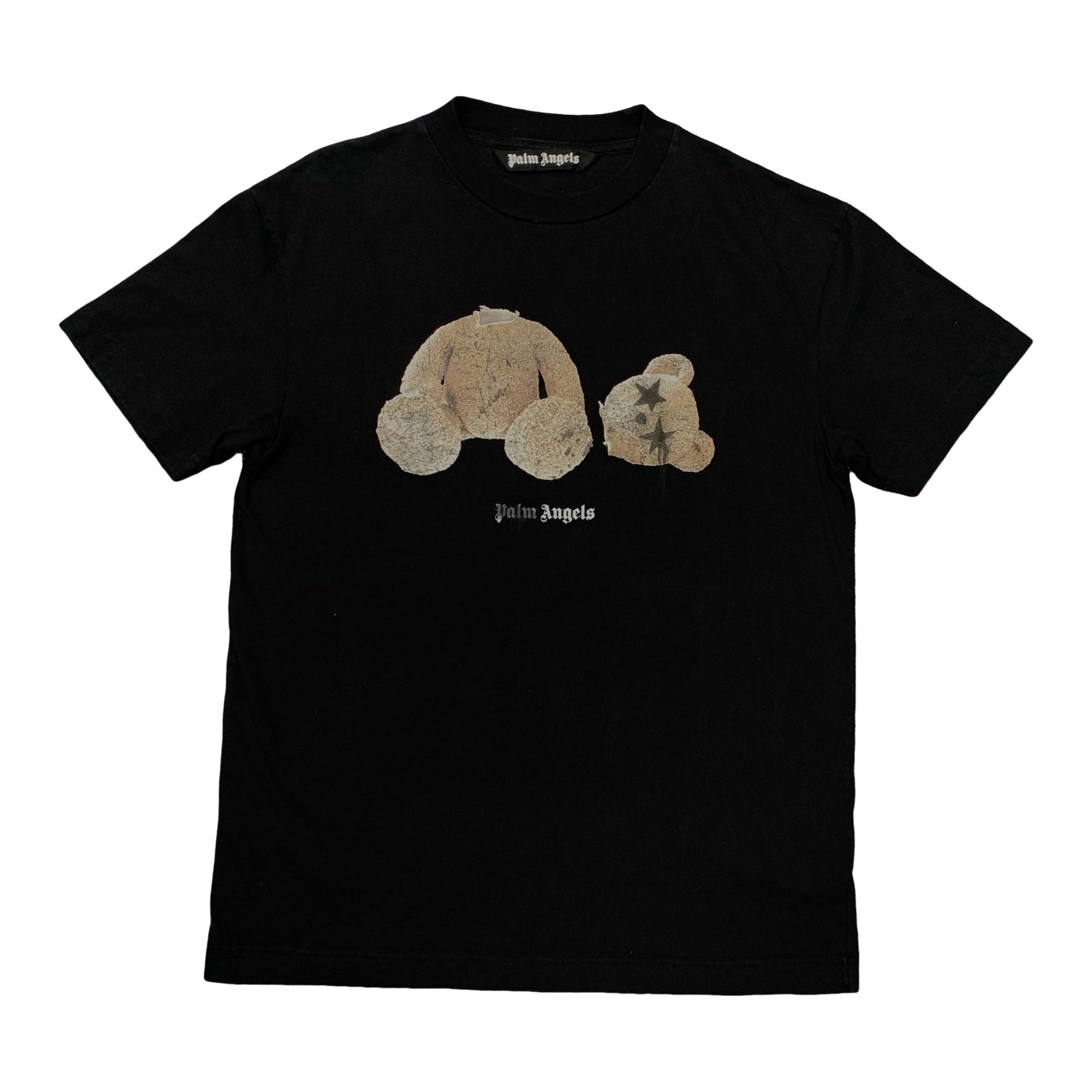 Palm Angels Medium Tee Bear Sprayed Graffiti Black T-Shirt