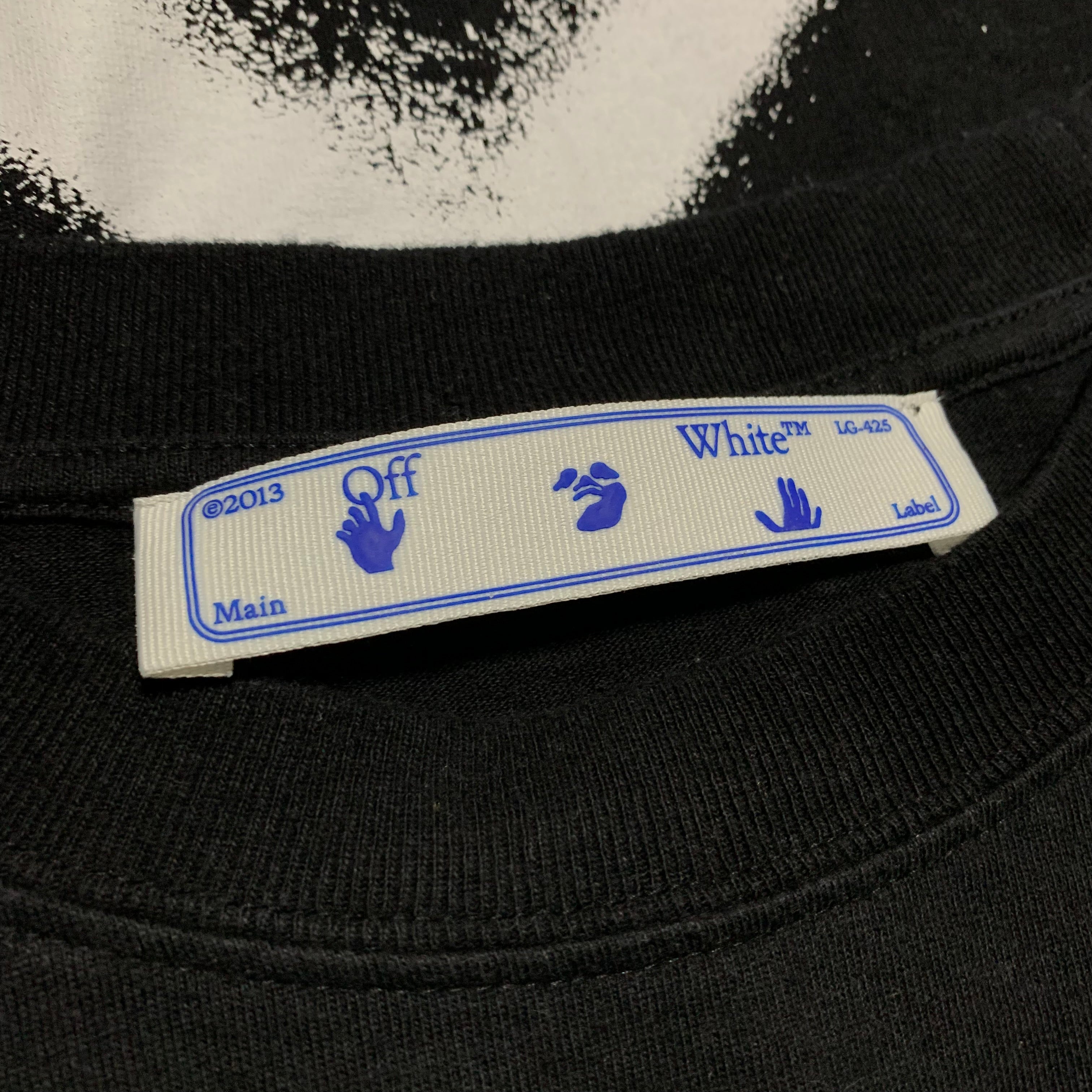 Off White Small Graffiti Arrows Black Tee Vigil Abloh