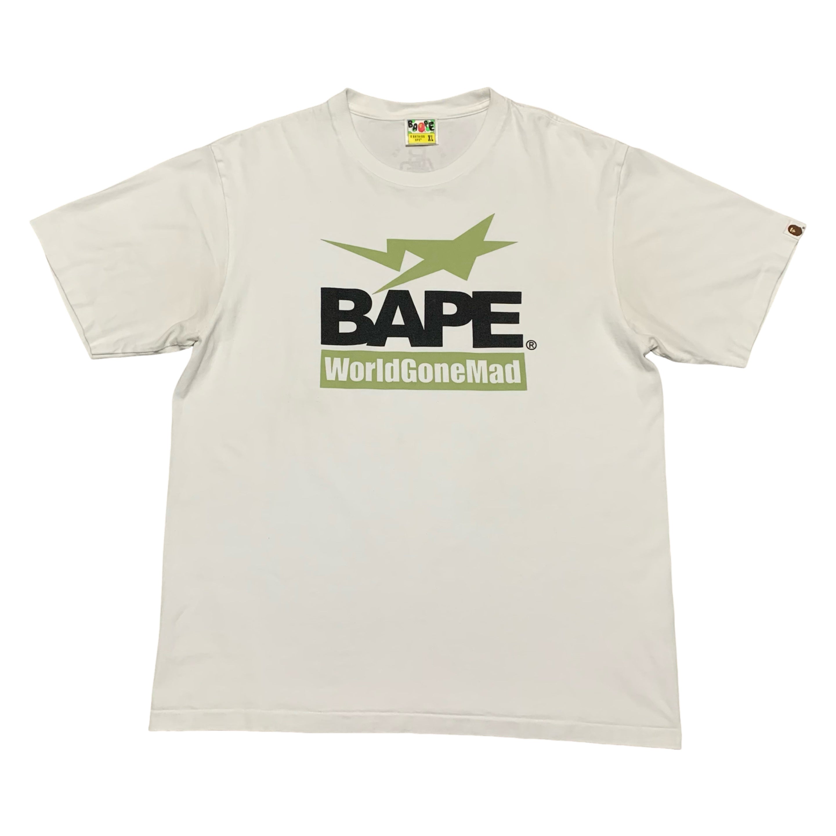 Bape XL Archive Graphic World Gone Mad White Tee 2022