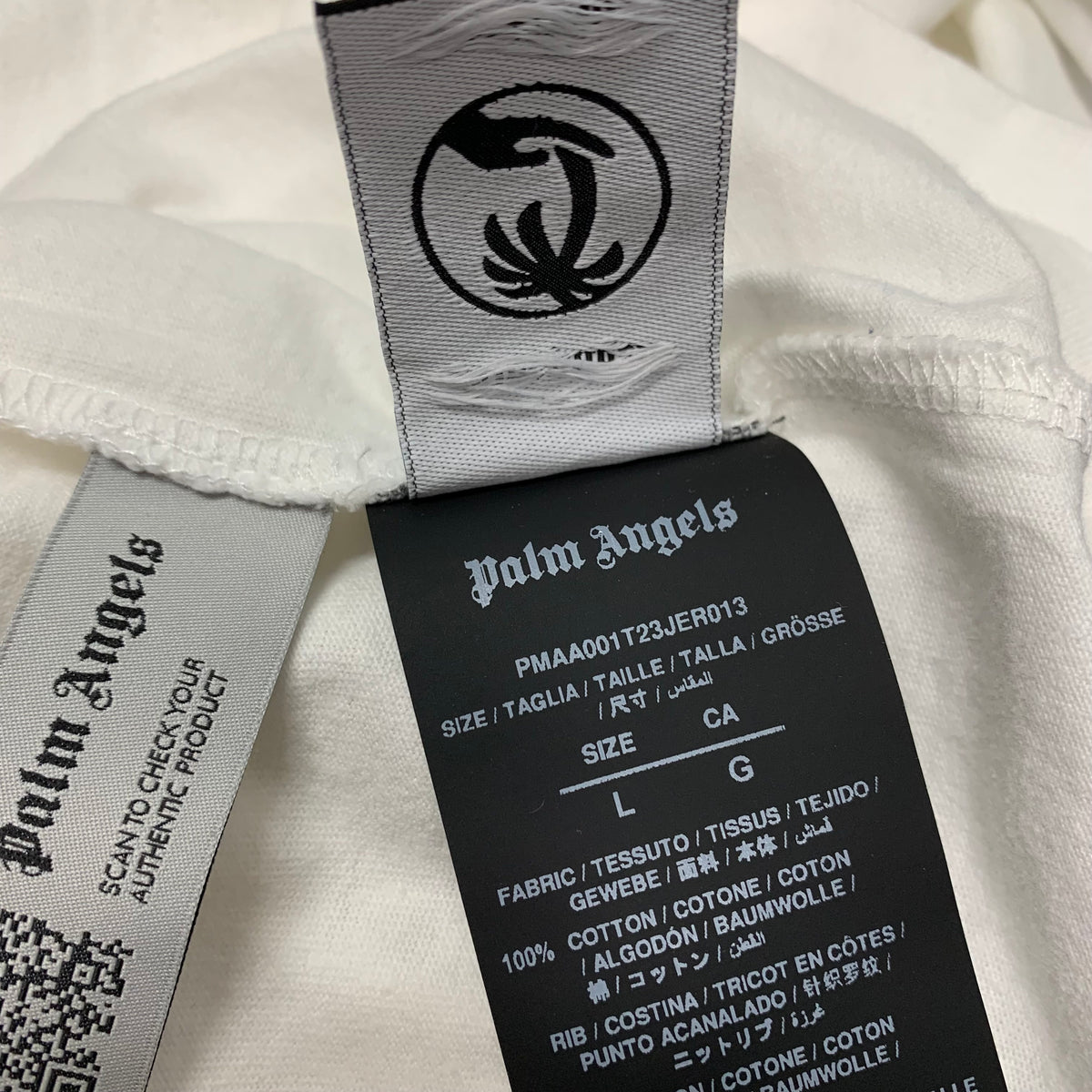 Palm Angels Large Tee Moneygram Haas F1 Team Miami White T-Shirt