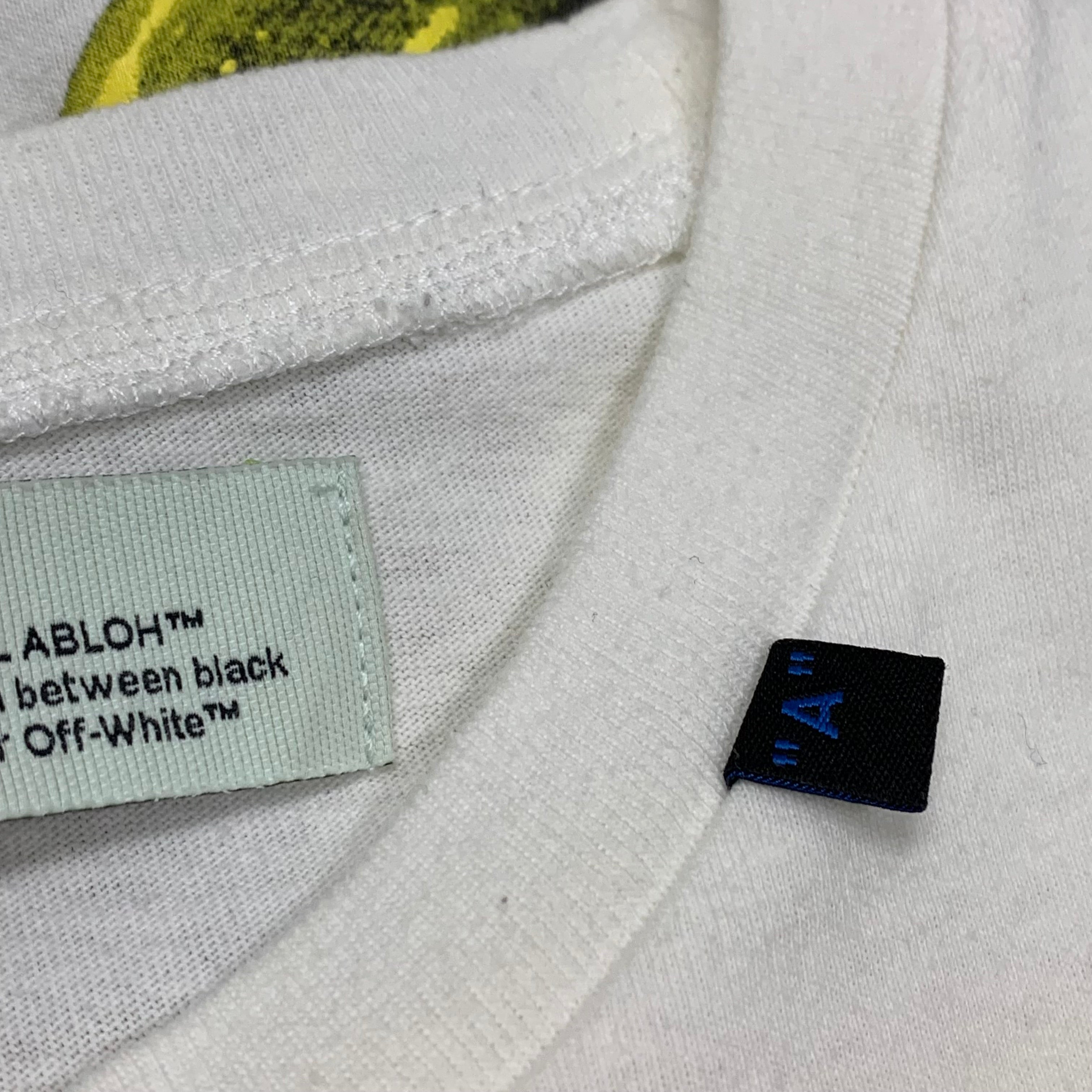 Off White Large Tee Acrylic Arrows White T-Shirt Virgil Abloh
