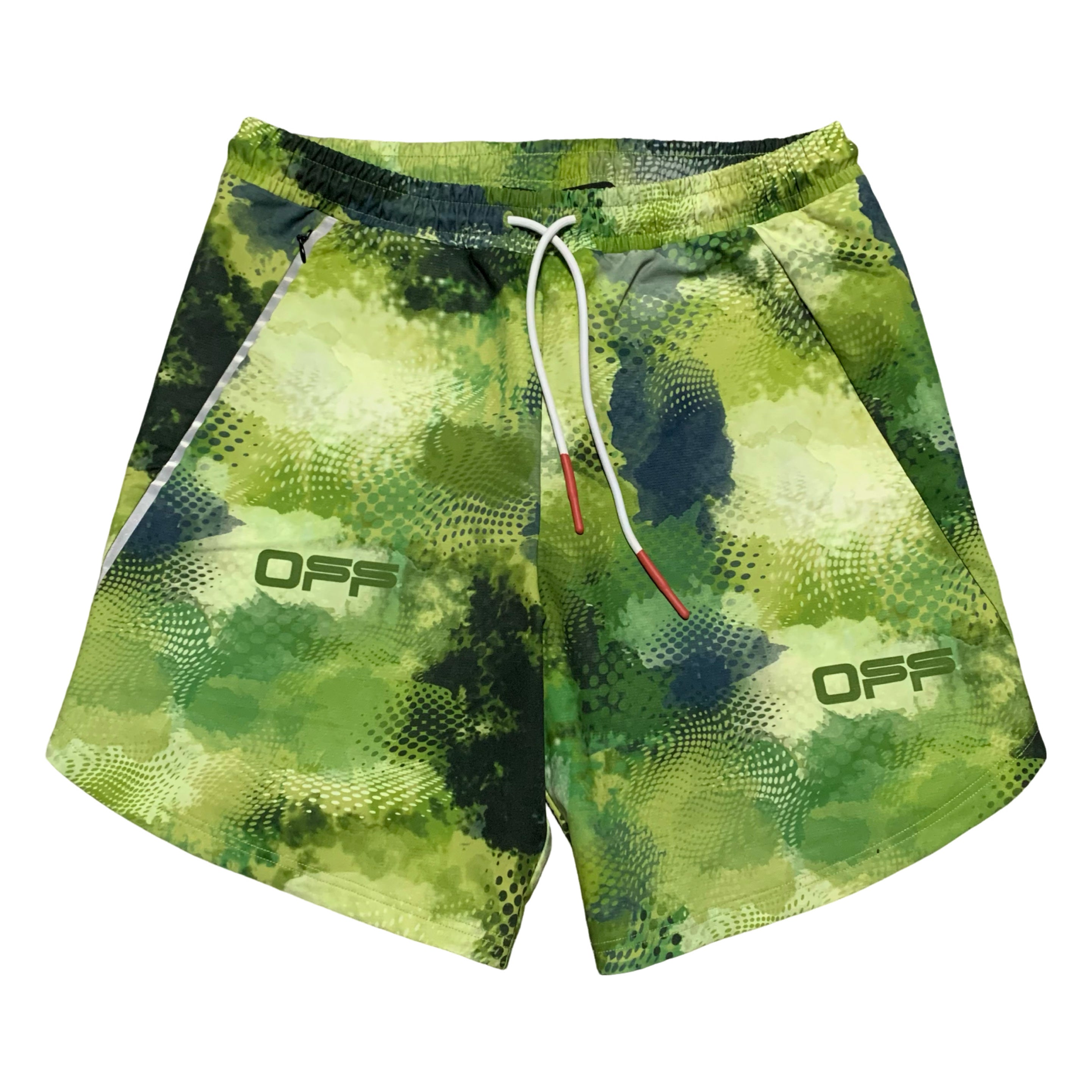 Off White Medium Shorts Active Green Camo Virgil Abloh