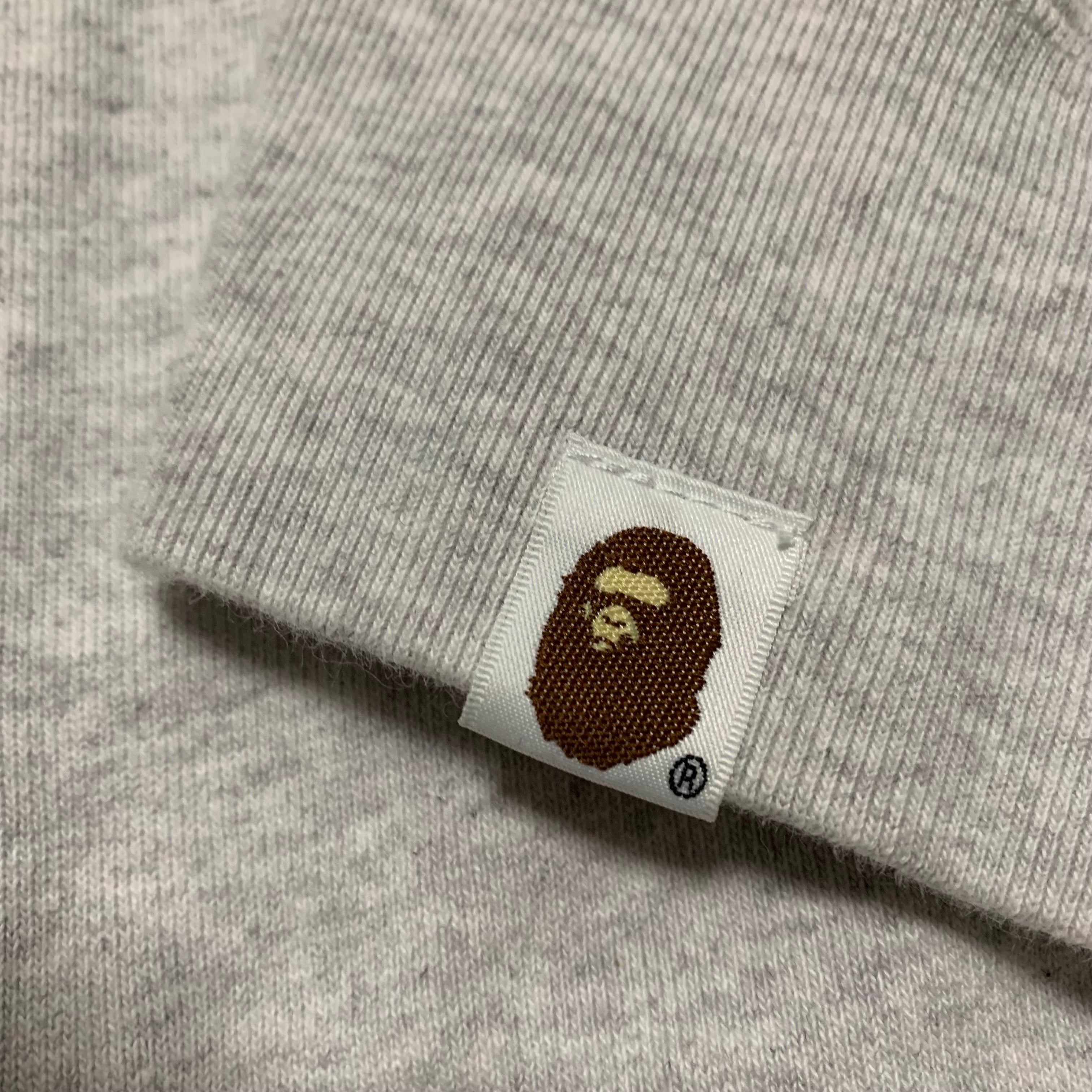 Bape Large ABC Camo Patch Loose Fit Grey Crewneck 2023