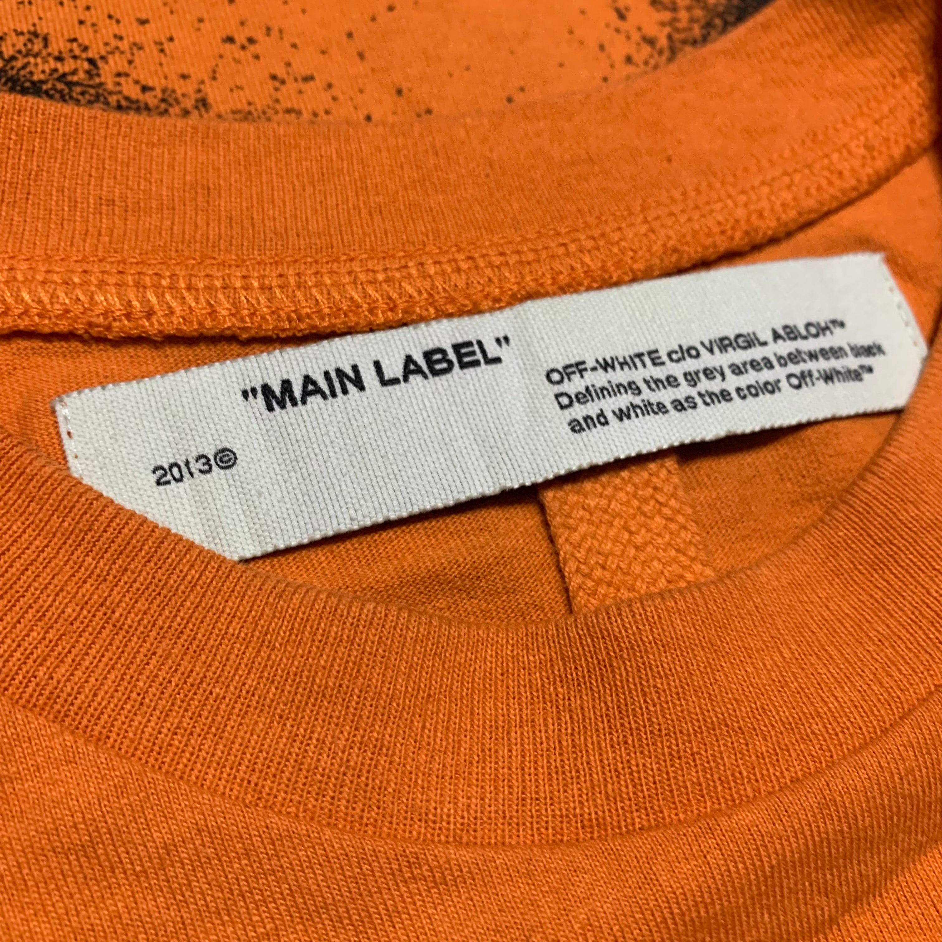 Off White XS Spray Paint Arrows Orange Tee Virgil Abloh 2020