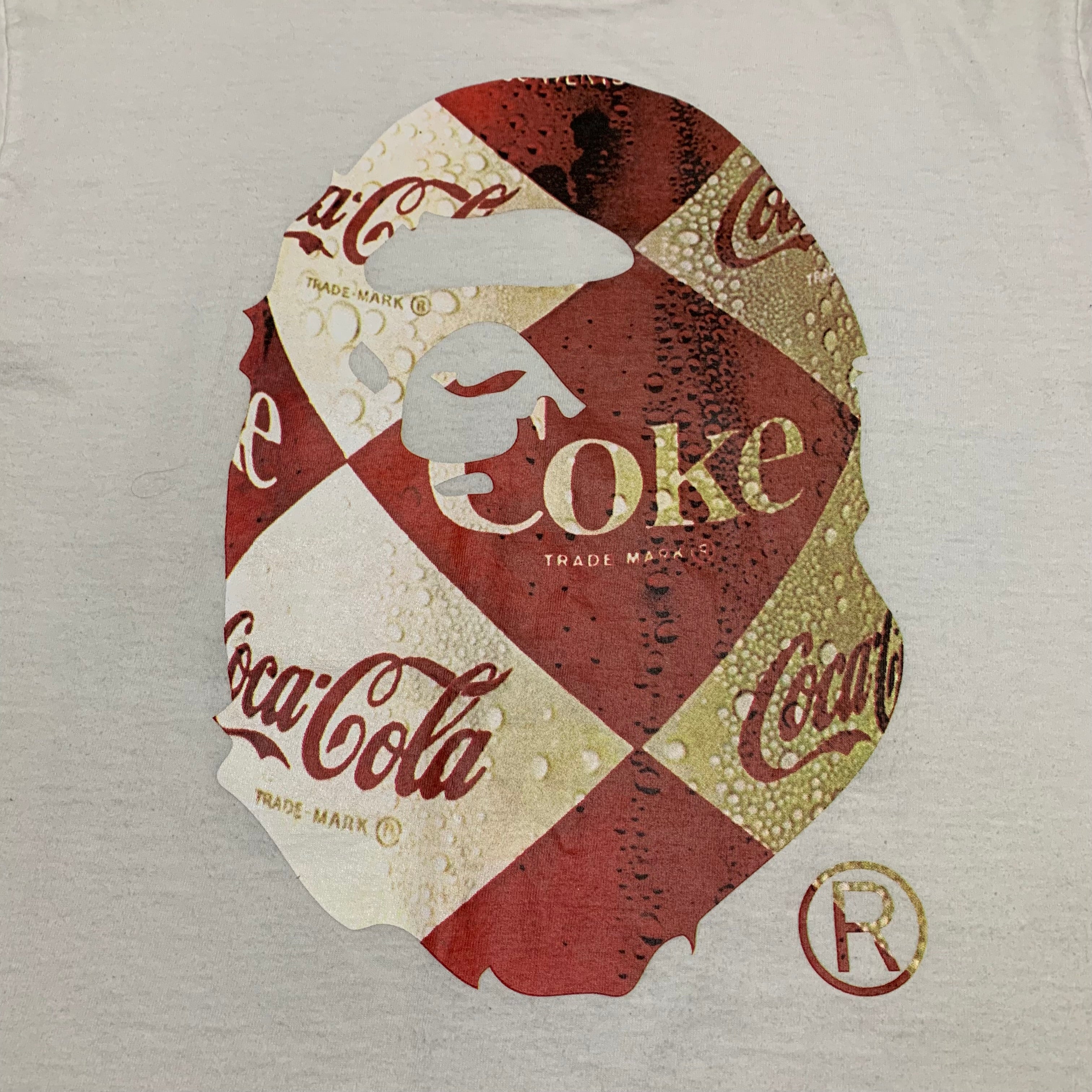 Bape Medium Coca Cola Big Ape Head White Tee 2016