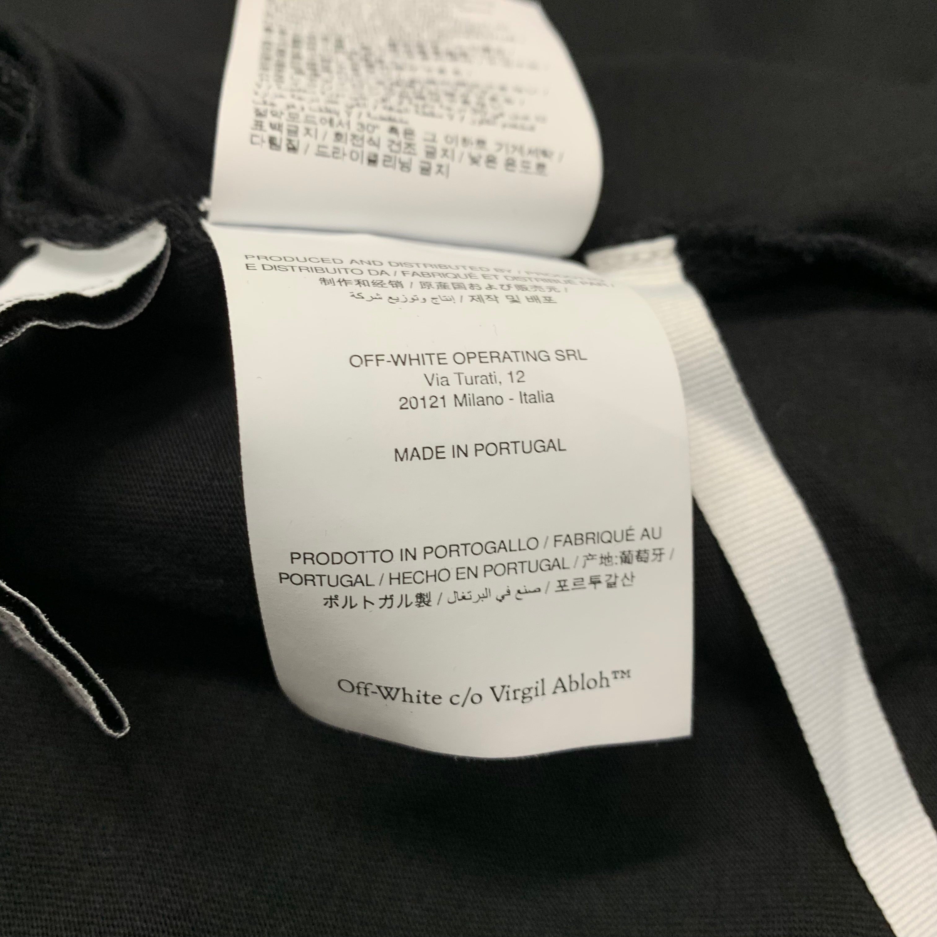 Off White Medium Tee Brick Arrows Black T-Shirt Virgil Abloh