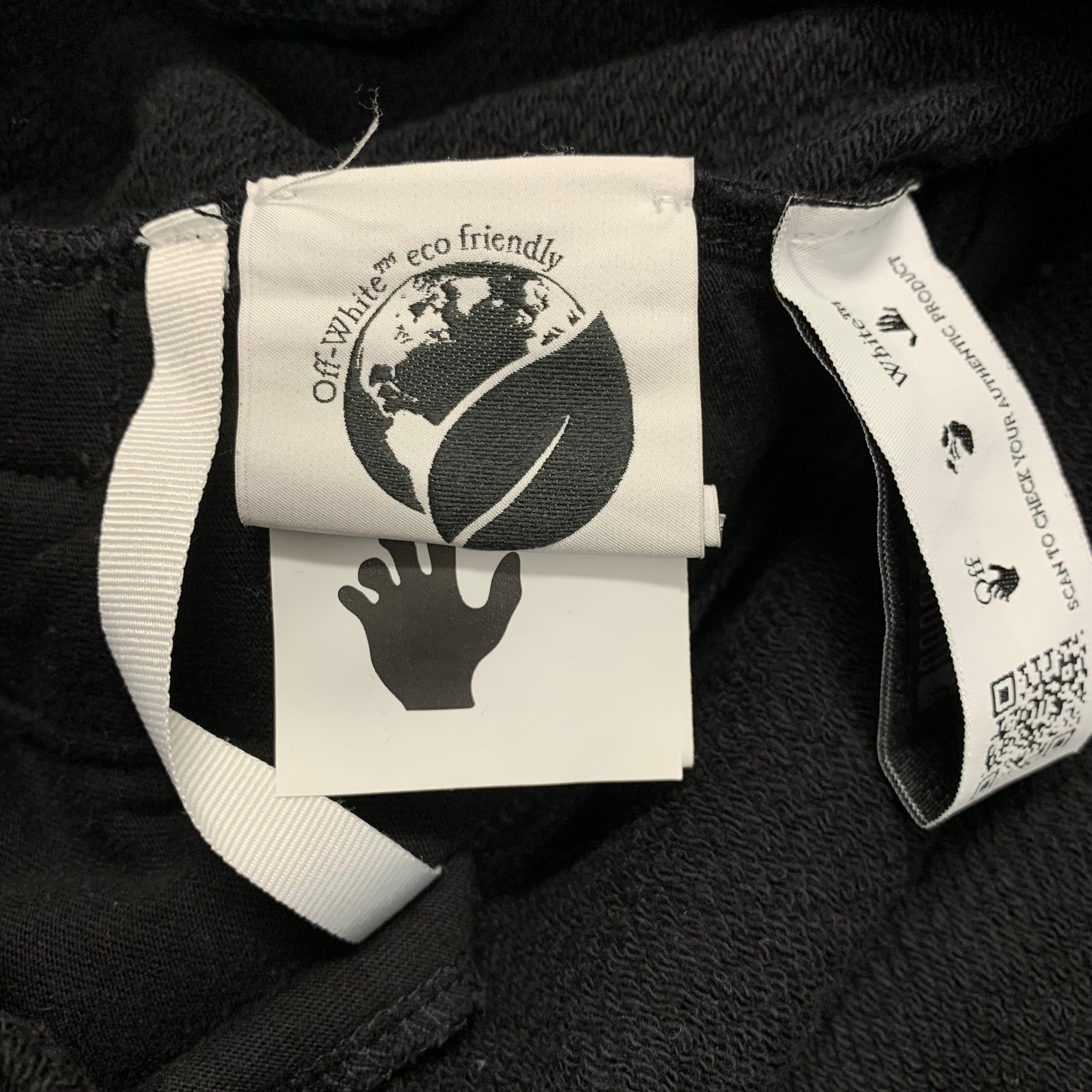 Off White Medium Shorts Metal Black Jogger Bottoms Virgil Abloh