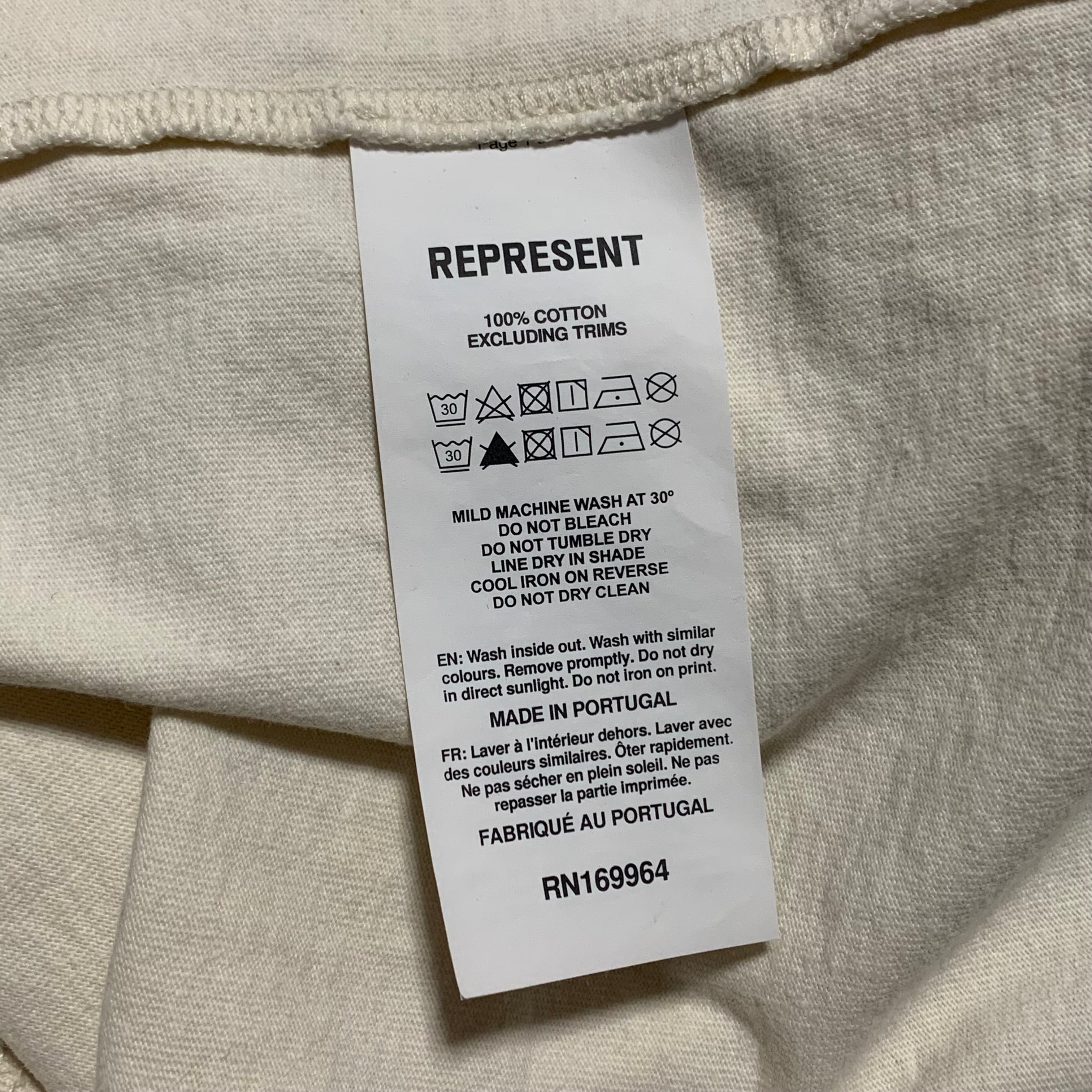 Represent XL On His Shoulders Antique White Tee