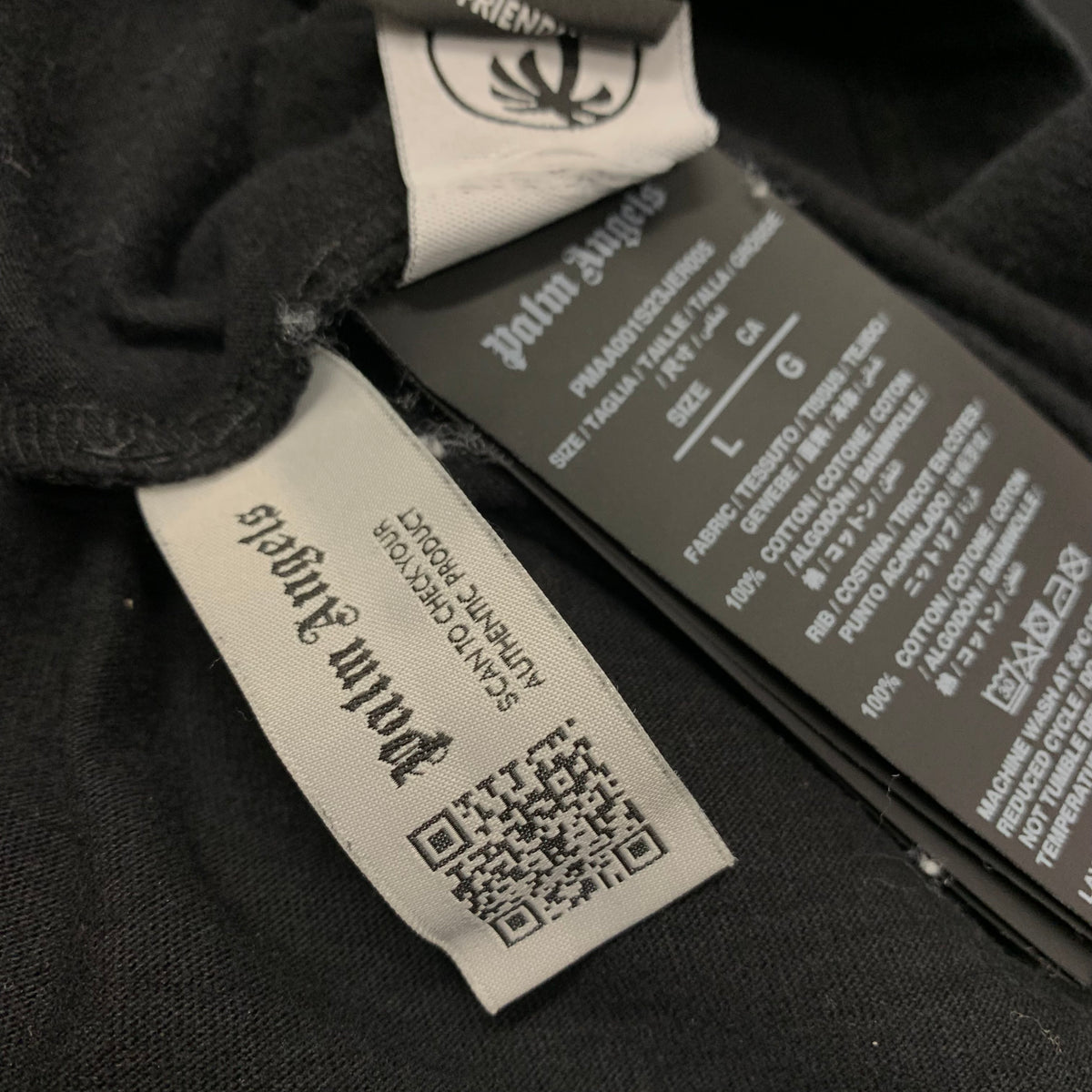 Palm Angels Large Tee Shark Graphic Black T-Shirt