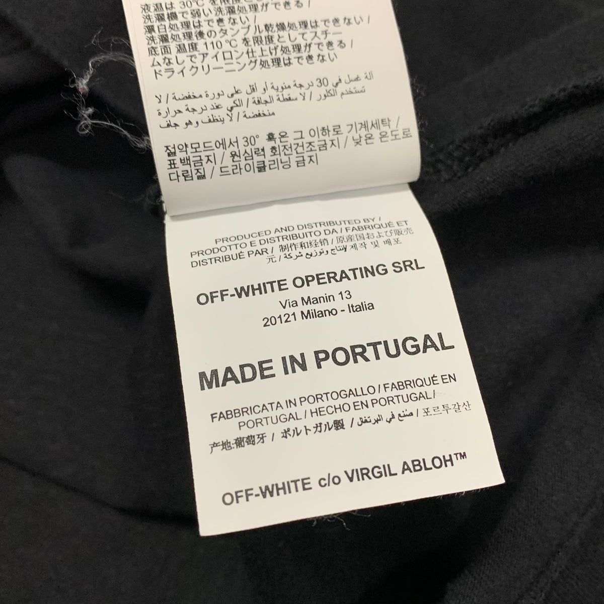 Off White Medium Tee Golden Ratio Dripping Arrows Black T-Shirt Virgil Abloh