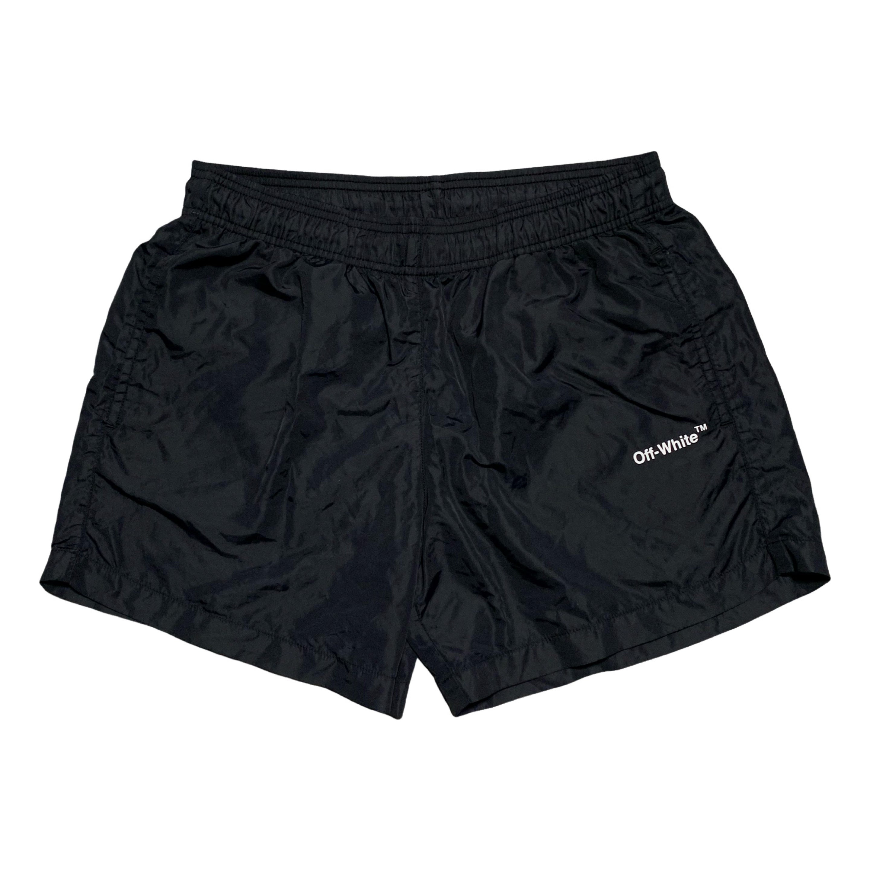 Off White Medium Swim Shorts Arrows Black Bottoms Virgil Abloh