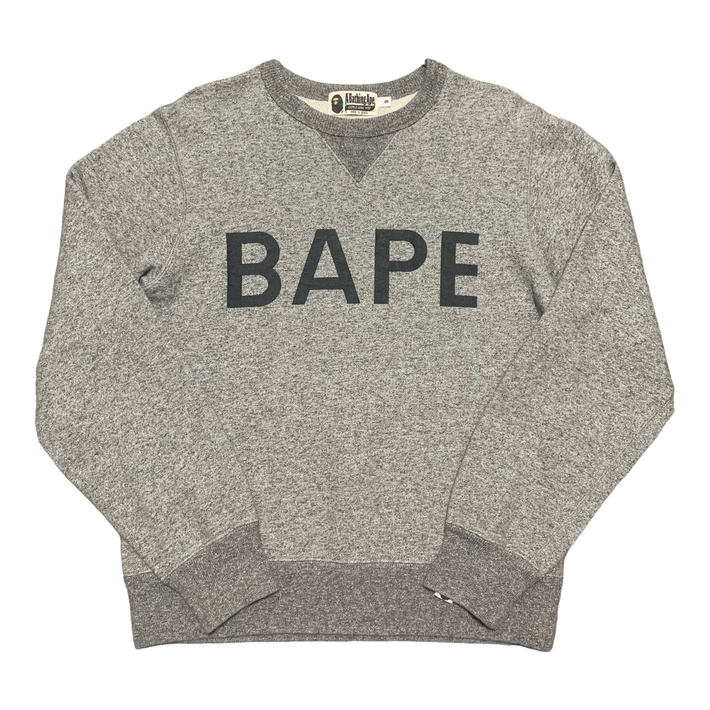 Bape Small Grey Sweatshirt Crewneck A Bathing Ape