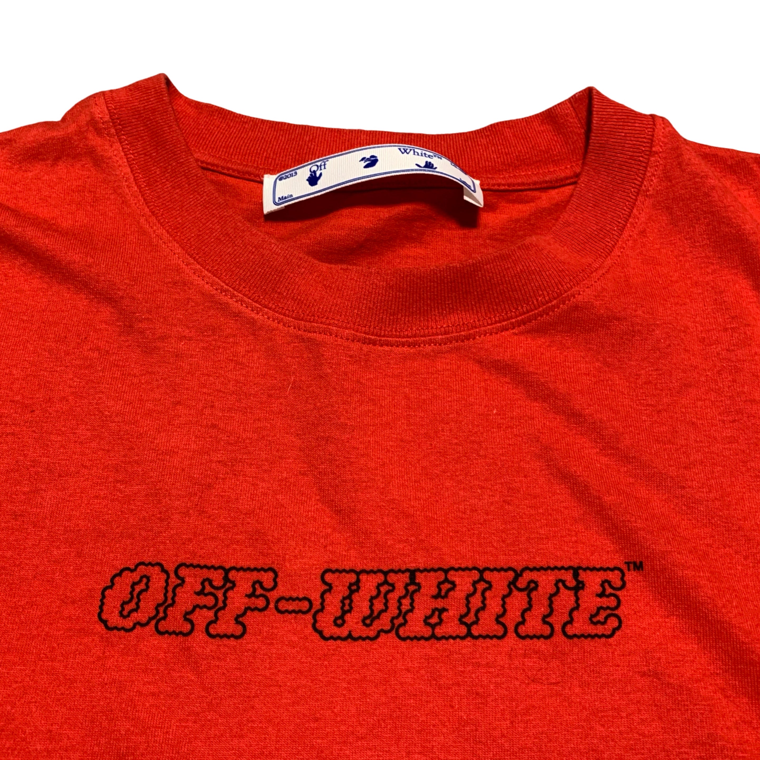 Off White Large Gun Fingers Red Tee Virgil Abloh